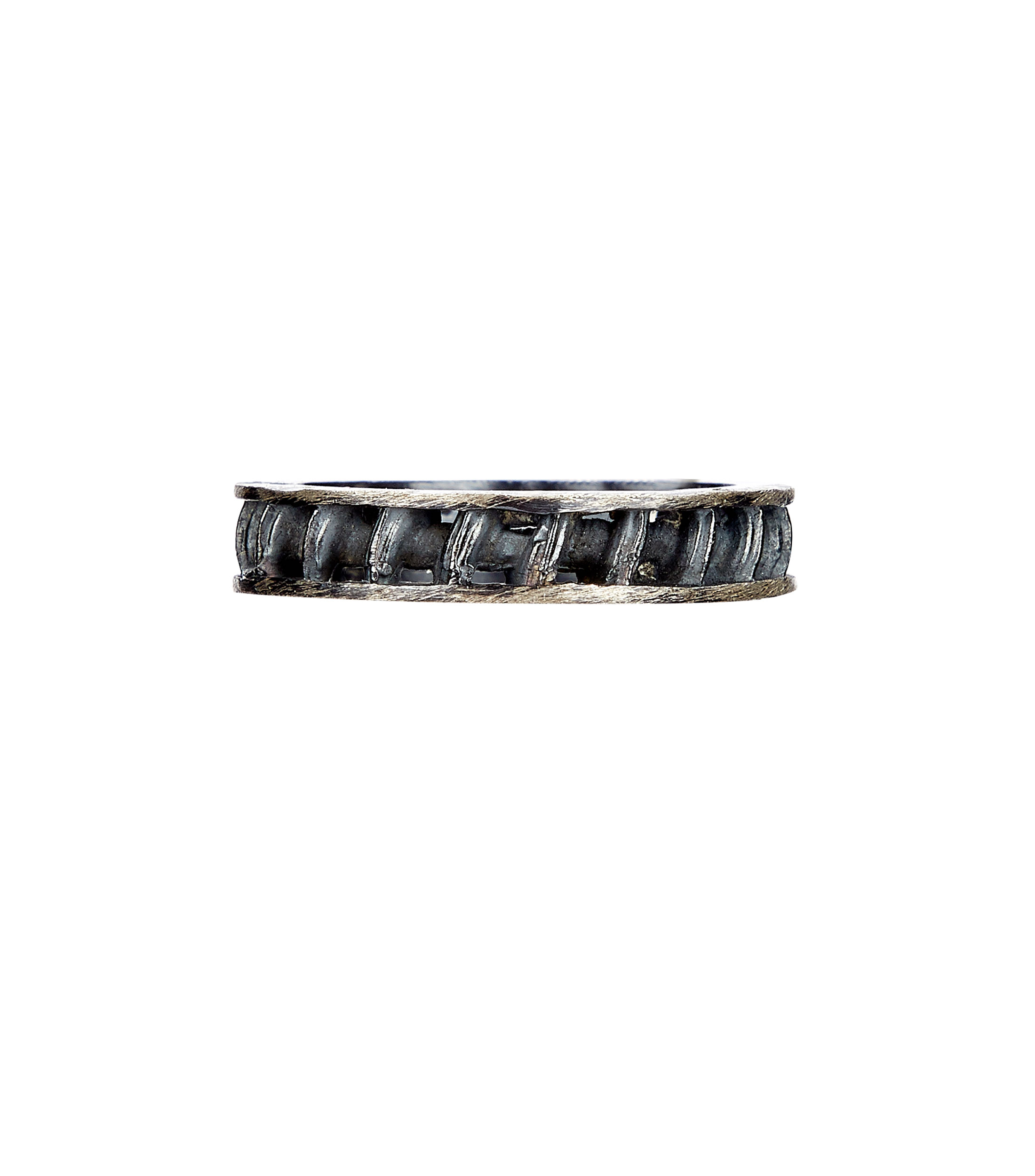 Anillo en plata .925 Wood Wheel Hombre Talla 8