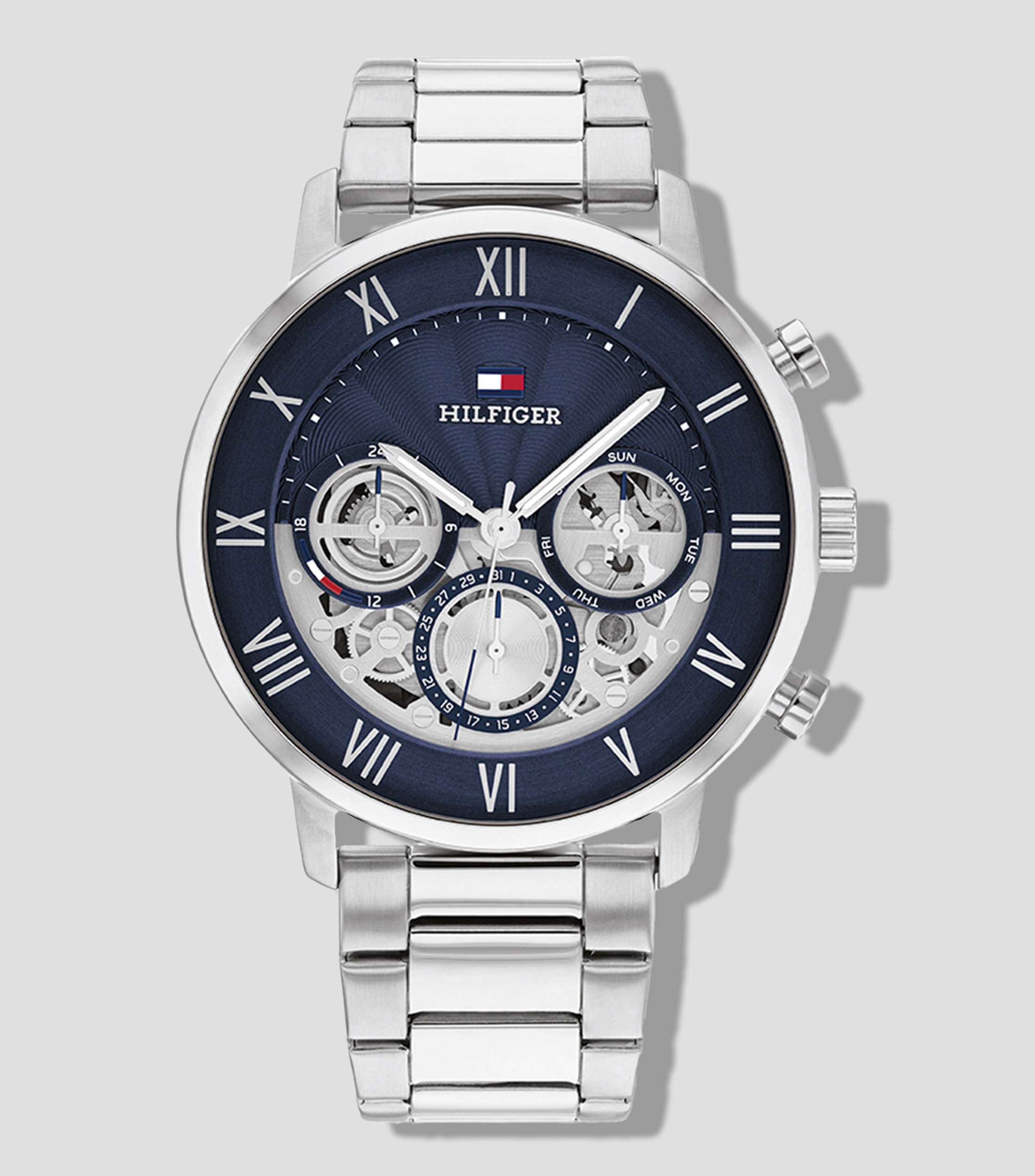 Reloj para hombre Legend Casual, Plateado, Azul