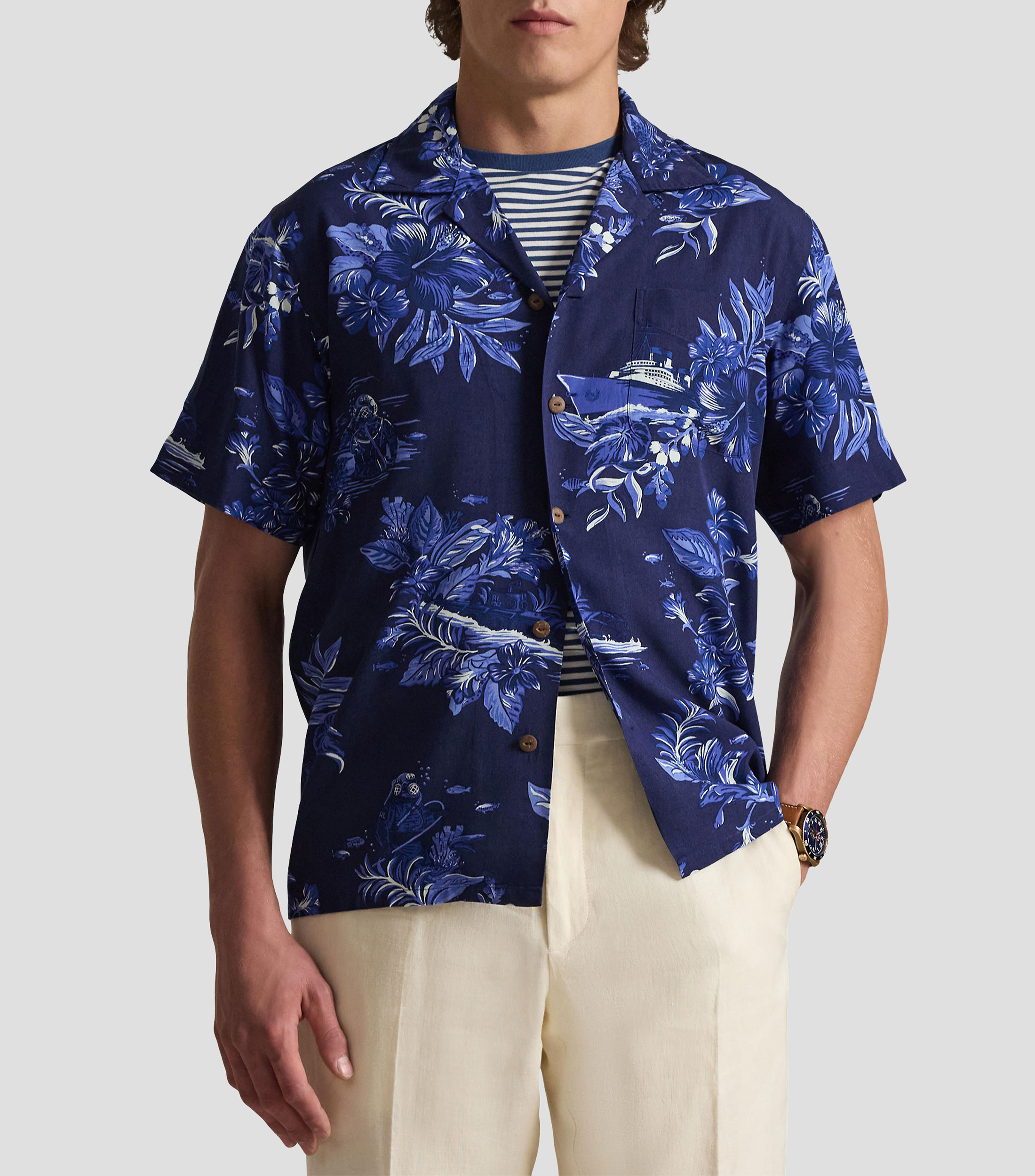 Camisa fantasía manga corta Hombre