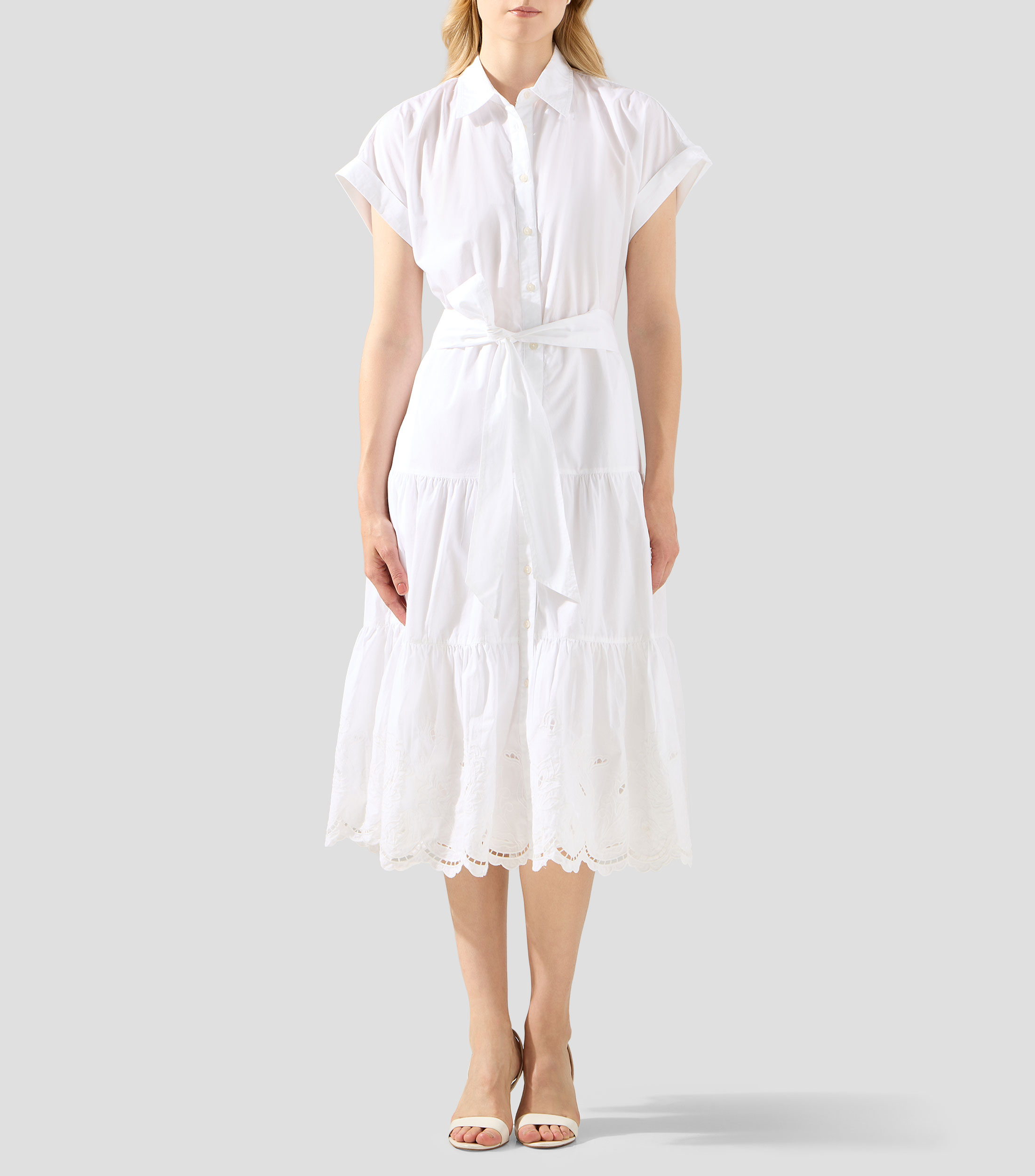 Vestido midi liso Mujer