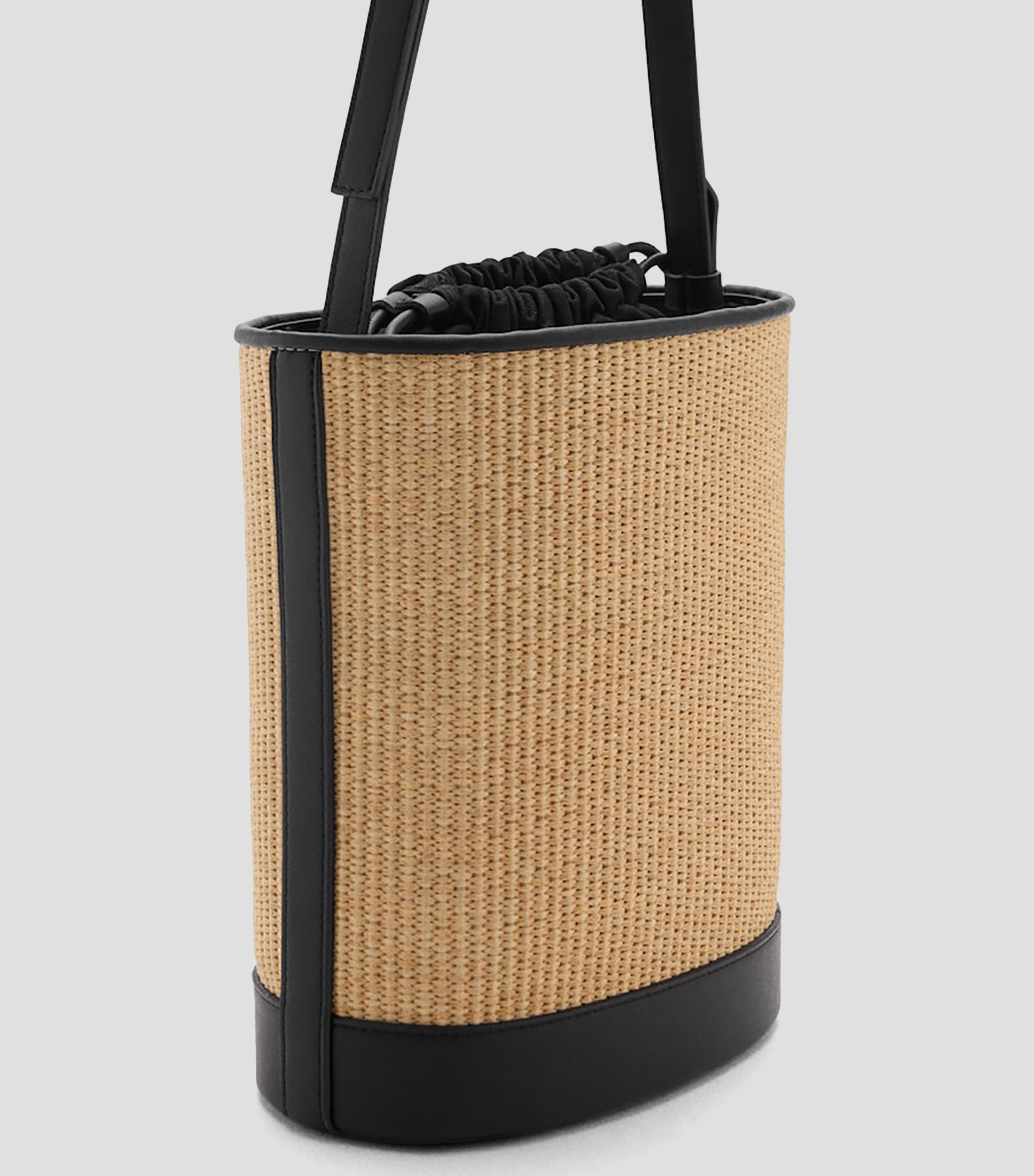 Bolsa Bucket en rafia Mujer