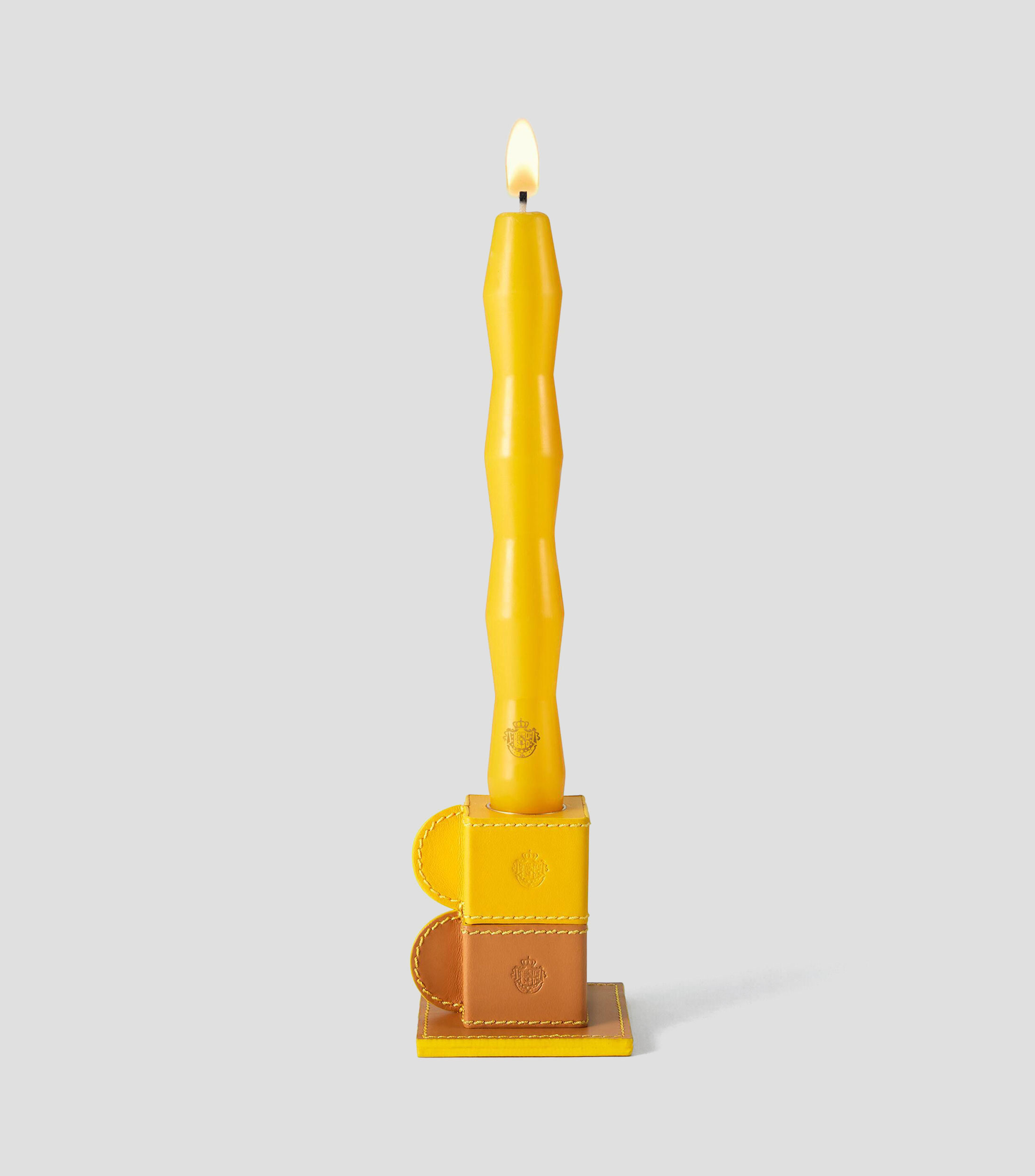 Portavela Tazzina Modulo Totem en Amarillo