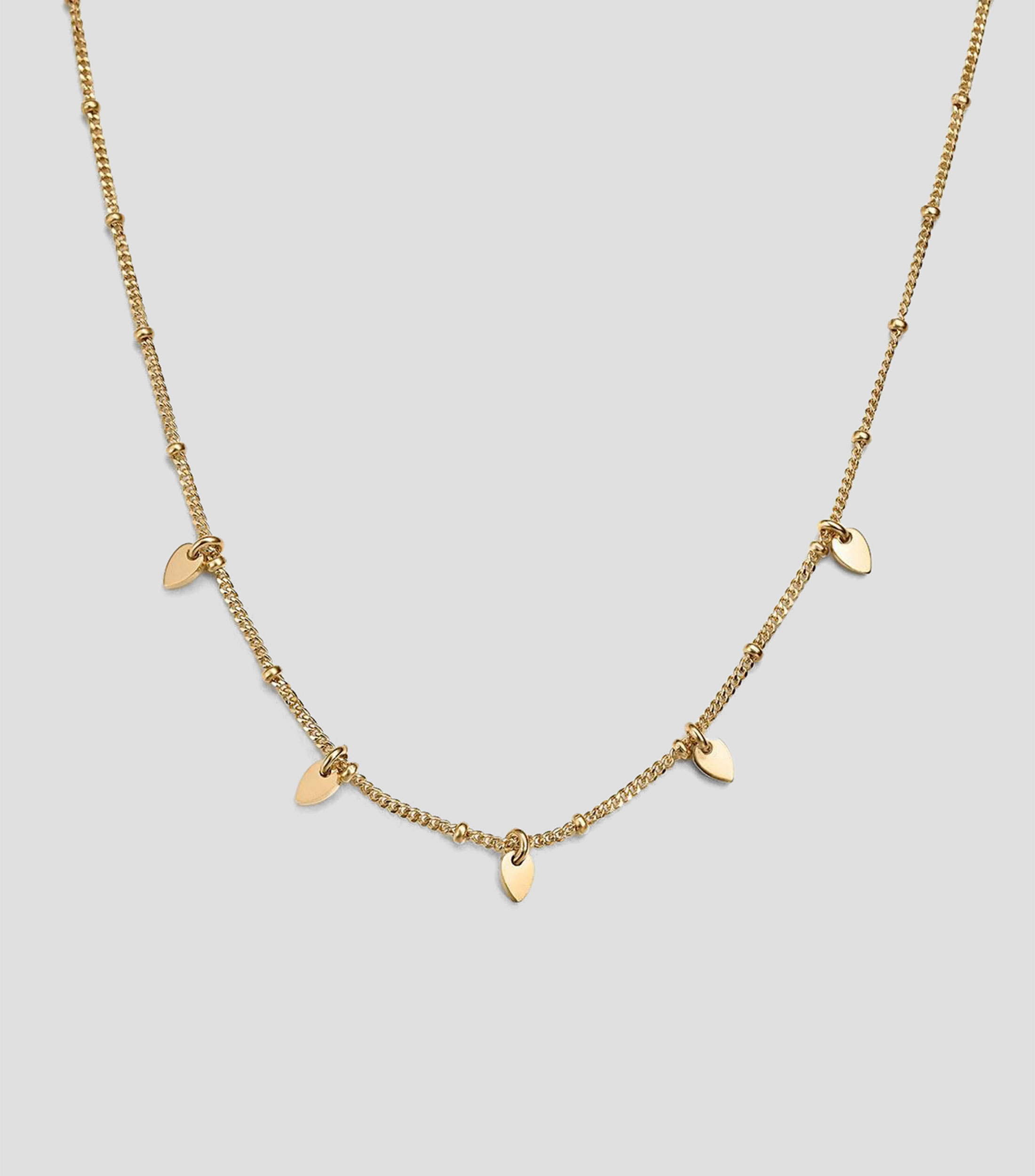 Collar en plata .925 con hojas Mujer