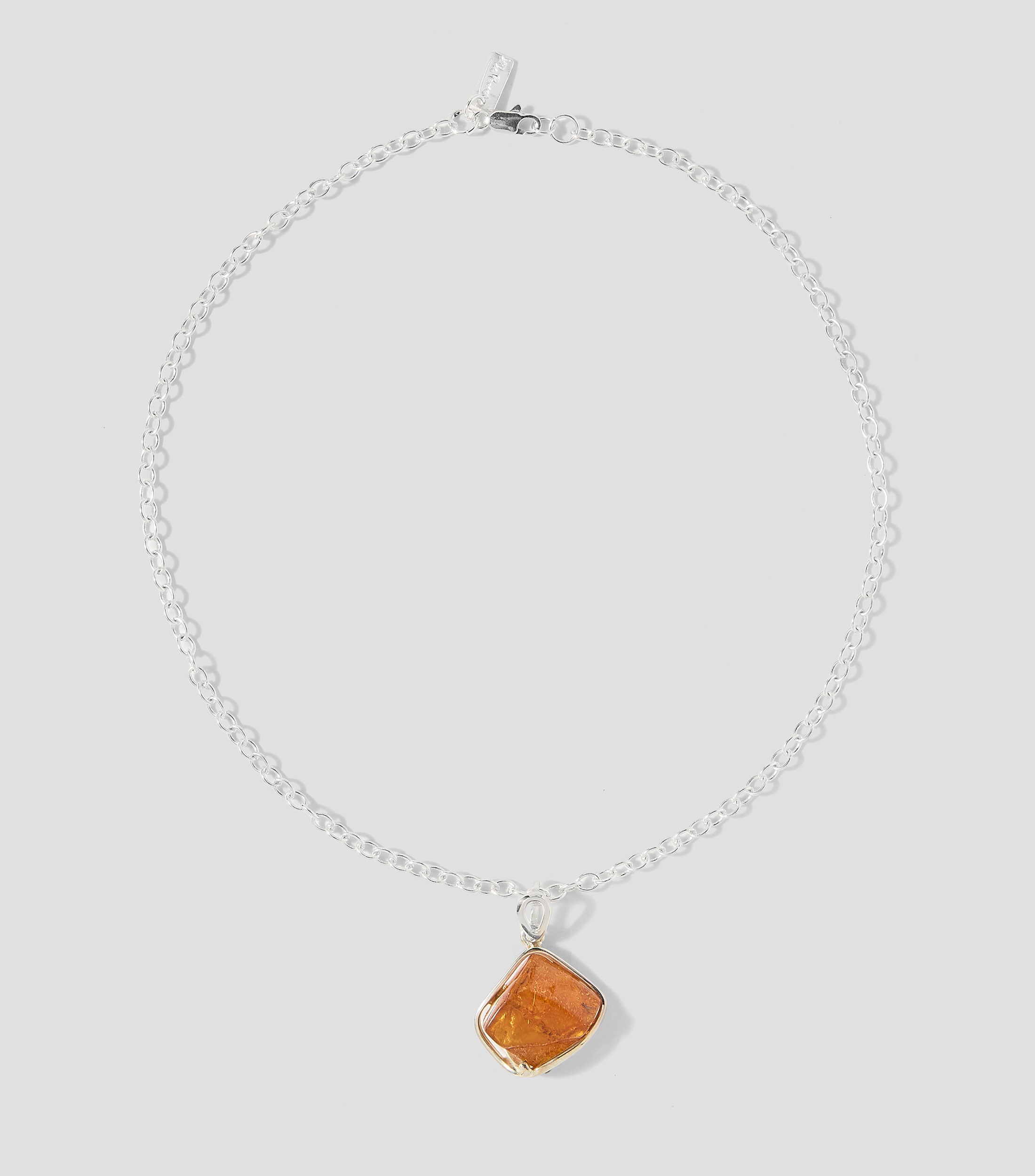 Dije con cadena de ámbar báltico Mujer