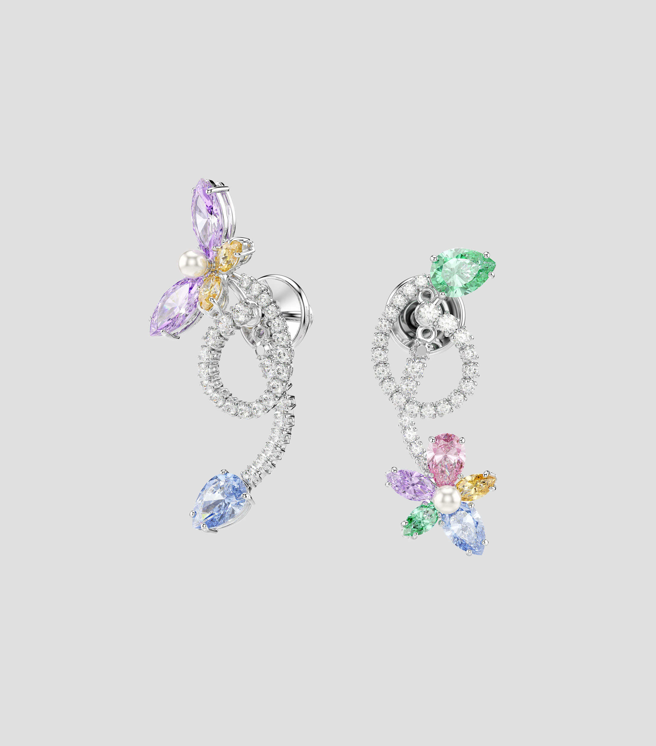 Aretes Ariana Grande x Swarovski libélula y flores silvestres con zirconias Capsule Mujer