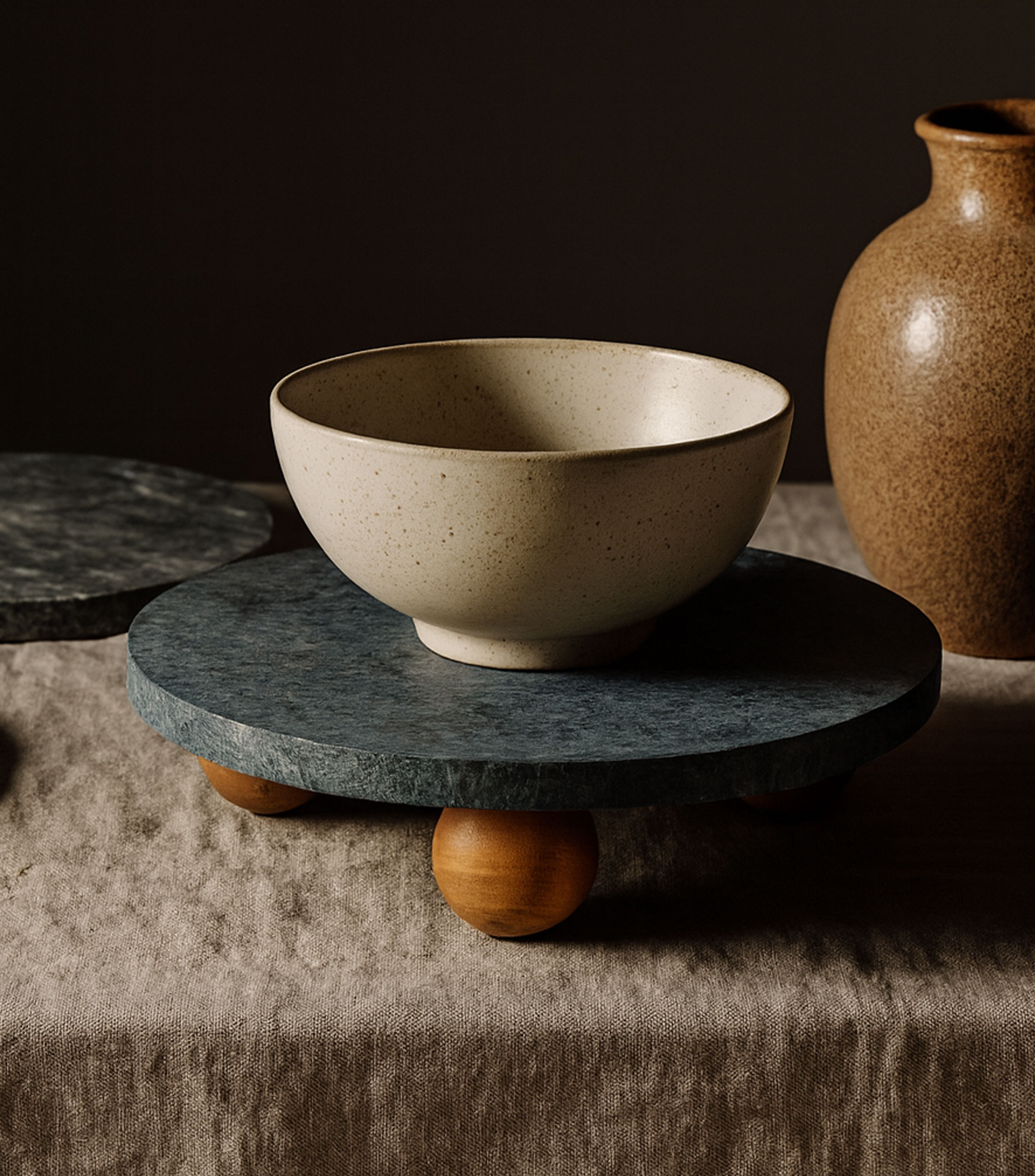 Charola Decorativa Bohemia con base de madera
