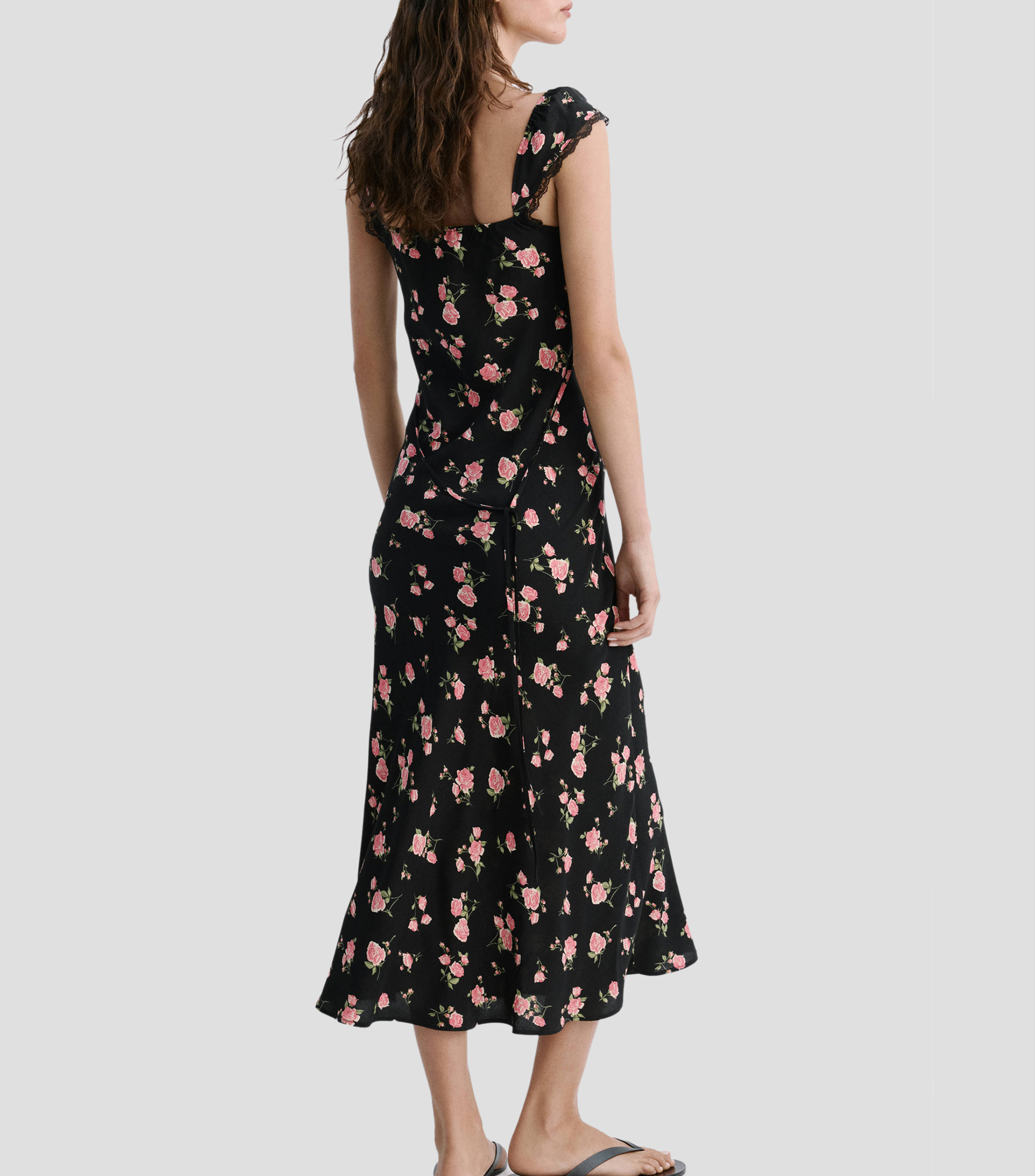 Vestido midi fantasía Mujer
