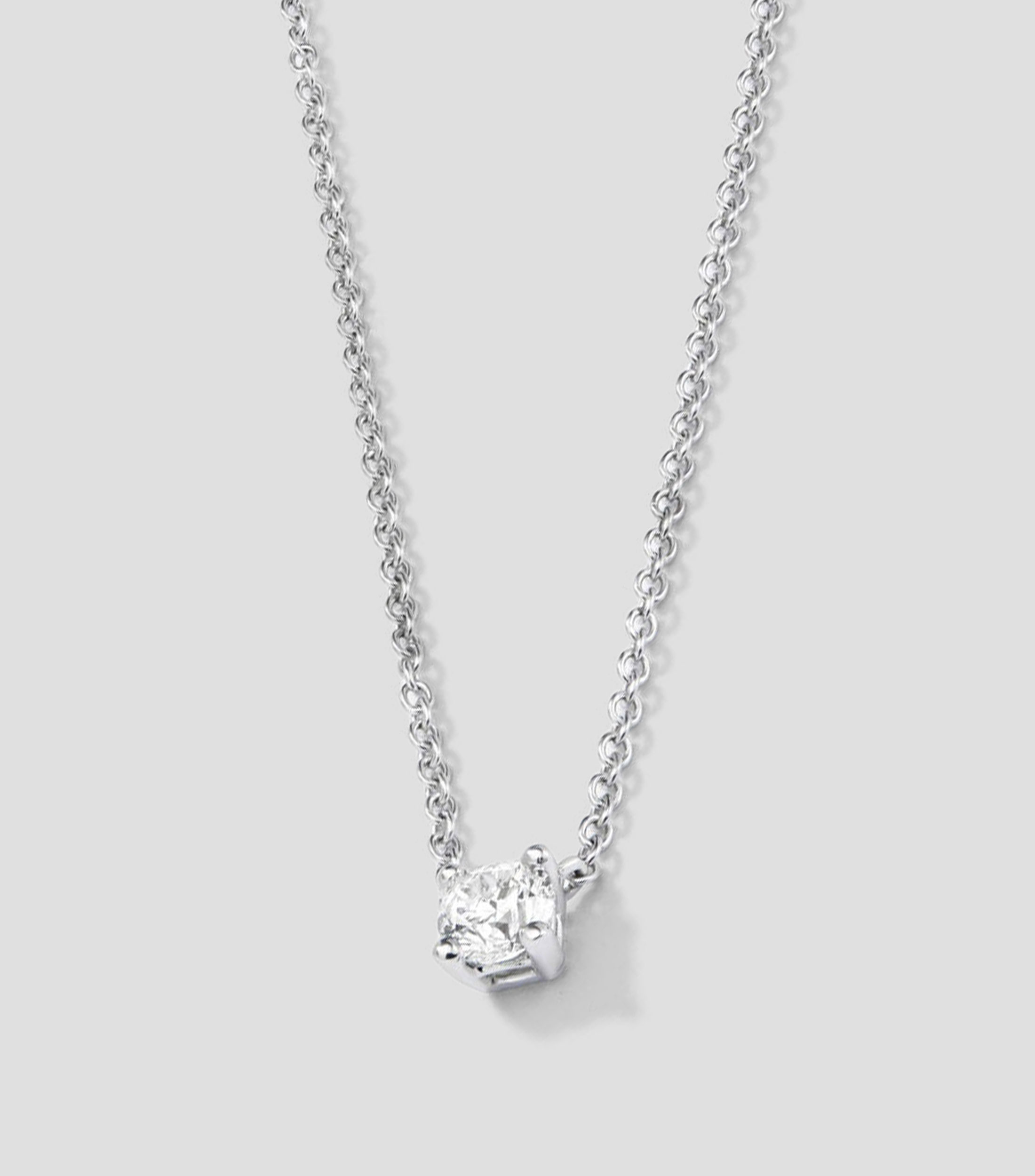 Collar en Oro blanco de 18 Kilates Solitario Grace Mujer