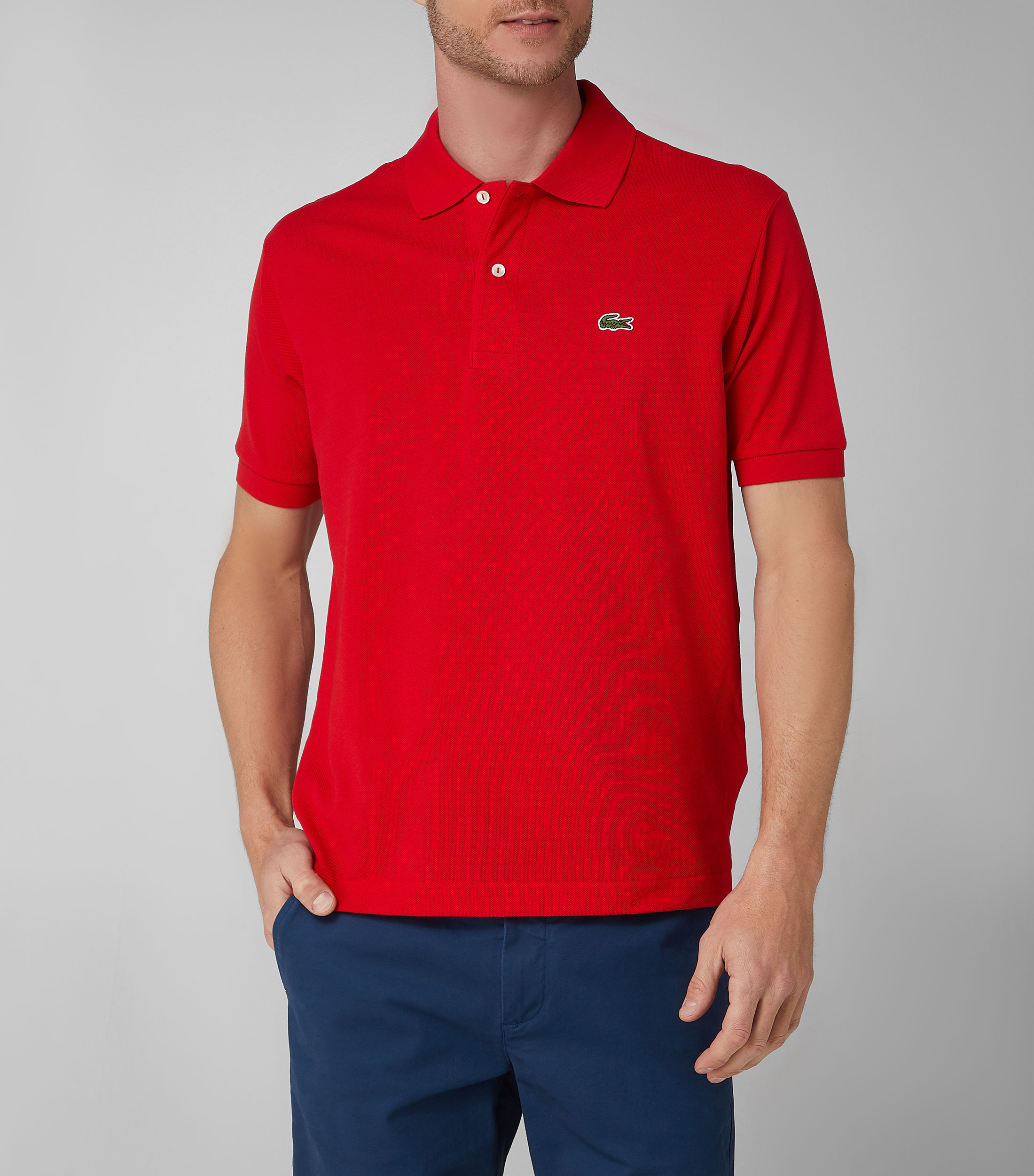 Lacoste: Playera tipo Polo roja de manga corta Hombre