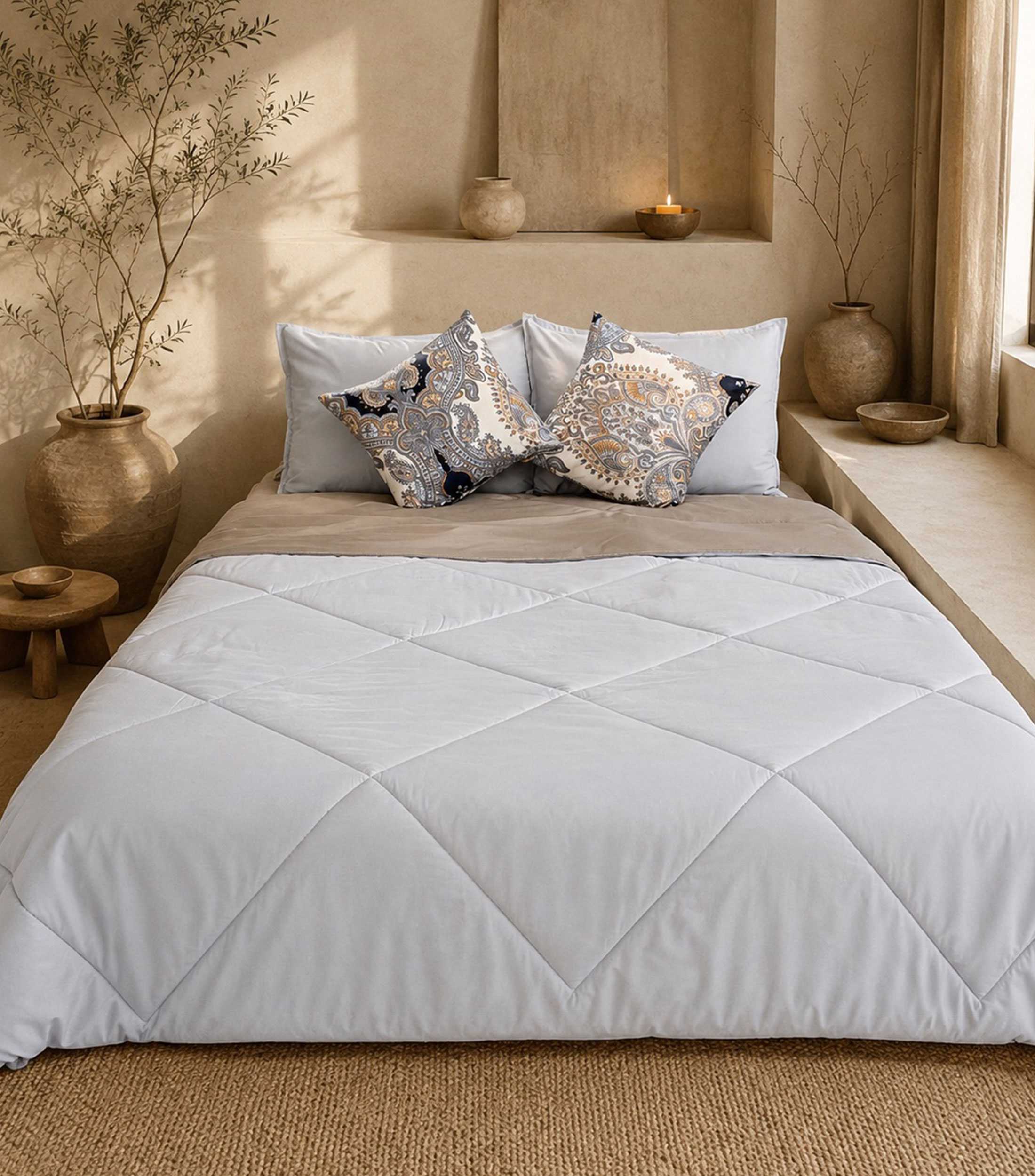 Juego de Edredón ligero Matrimonial/Queen Size reversible