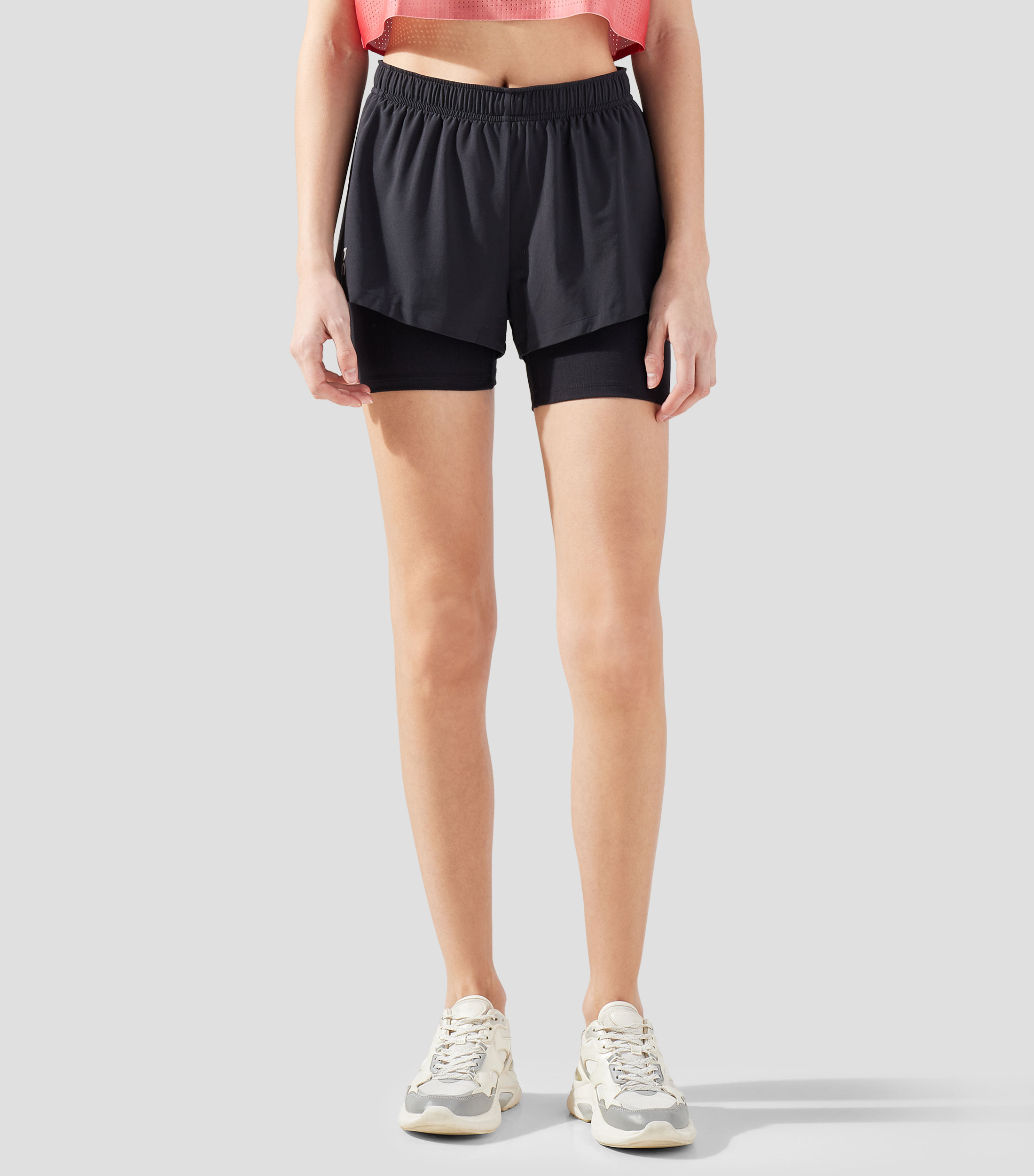 Short para entrenamiento liso Mujer