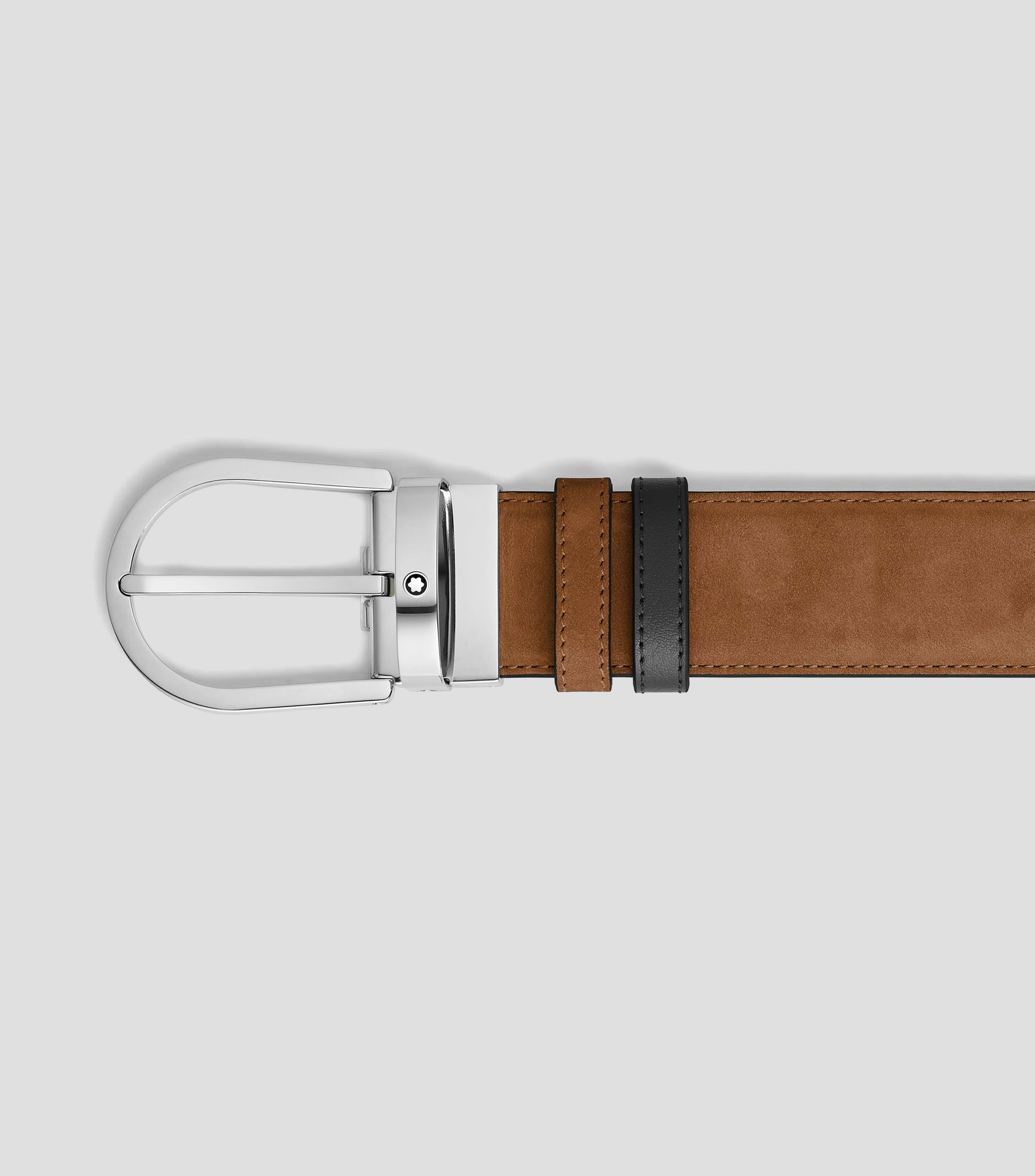Cinturón reversible Horseshoe de 35 mm en piel de ante Hombre