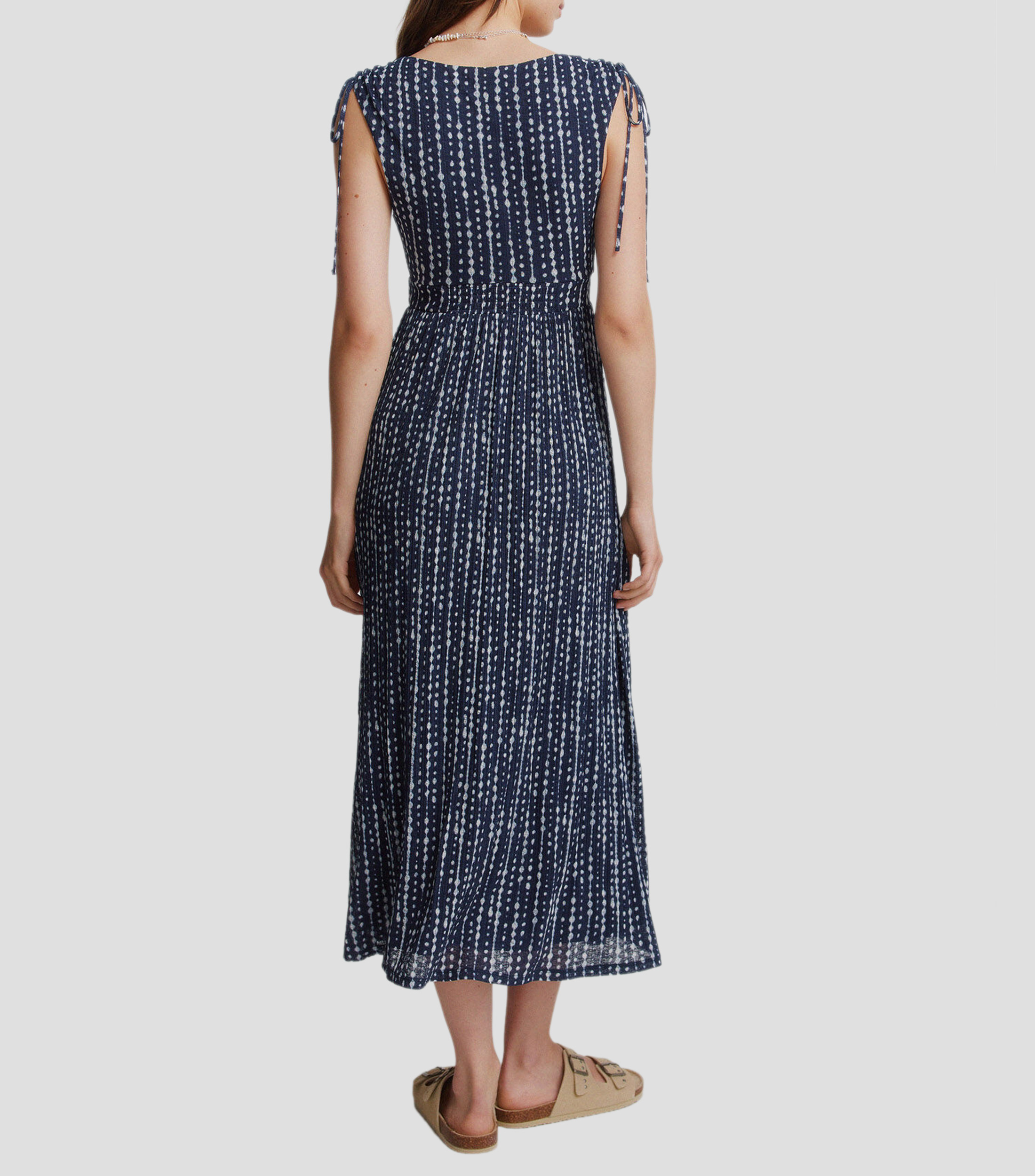 Vestido largo estampado Mujer