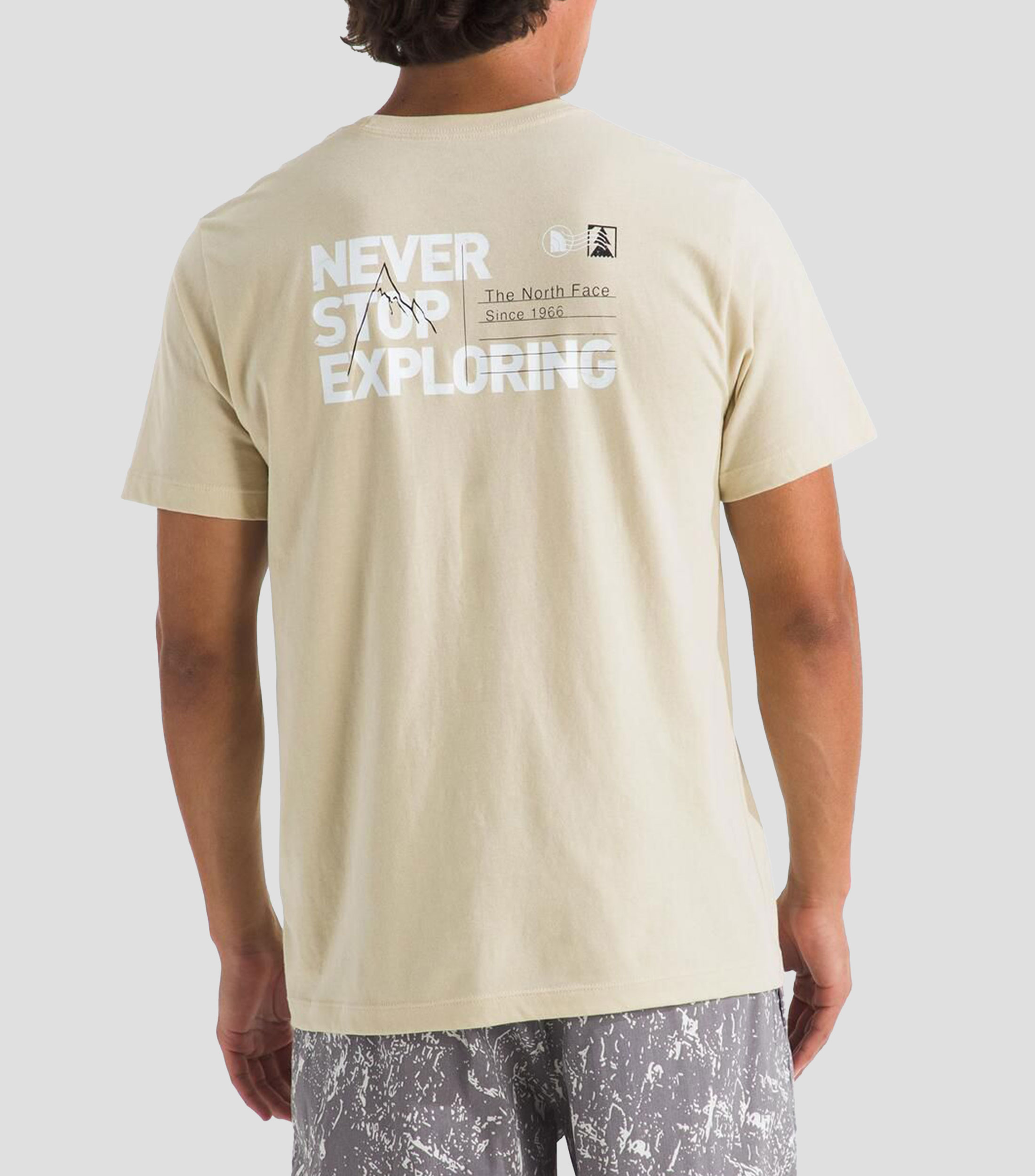 Playera cuello redondo manga corta estampada Hombre