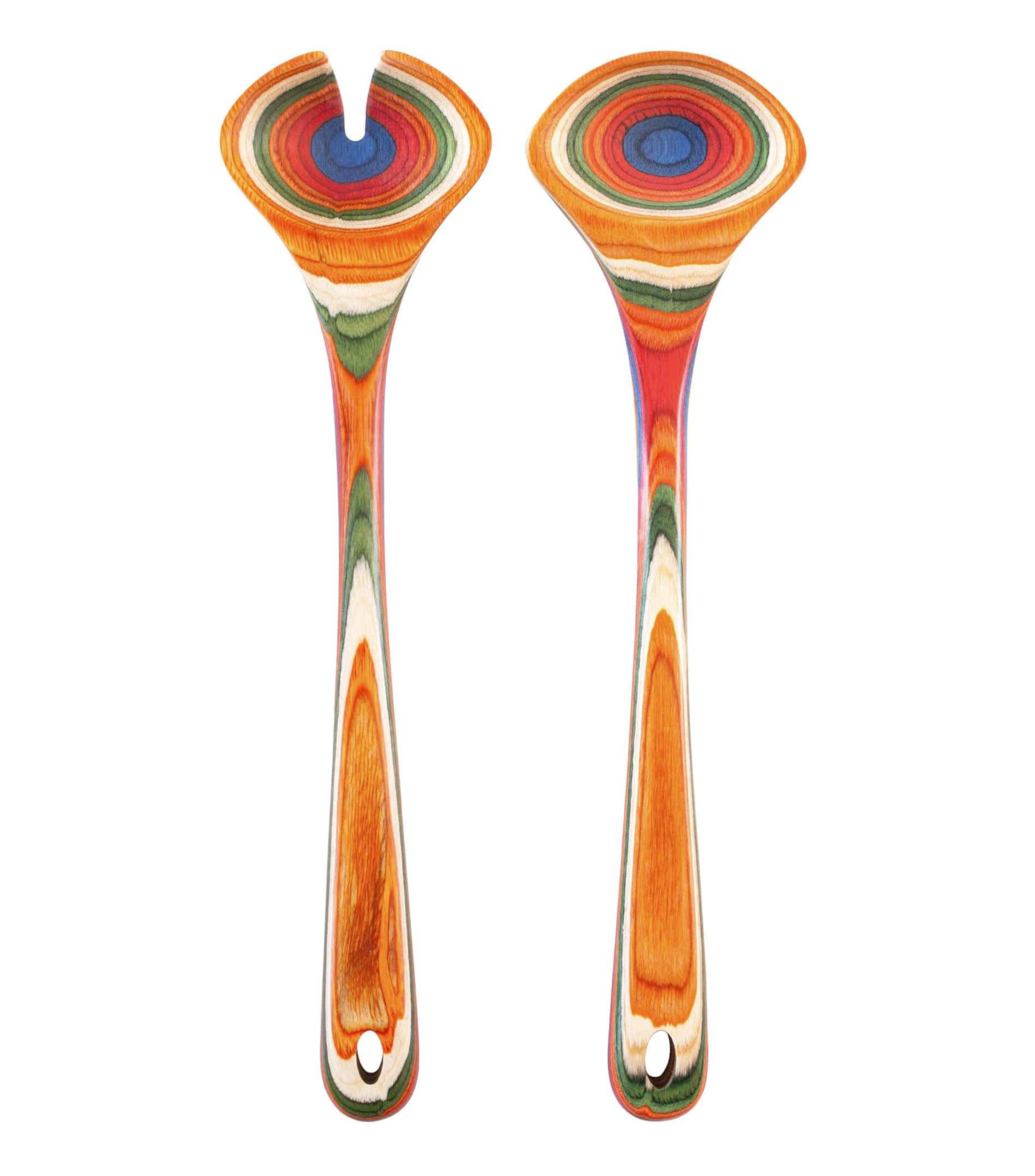 Set de 2 servidores de ensaladas en bambu