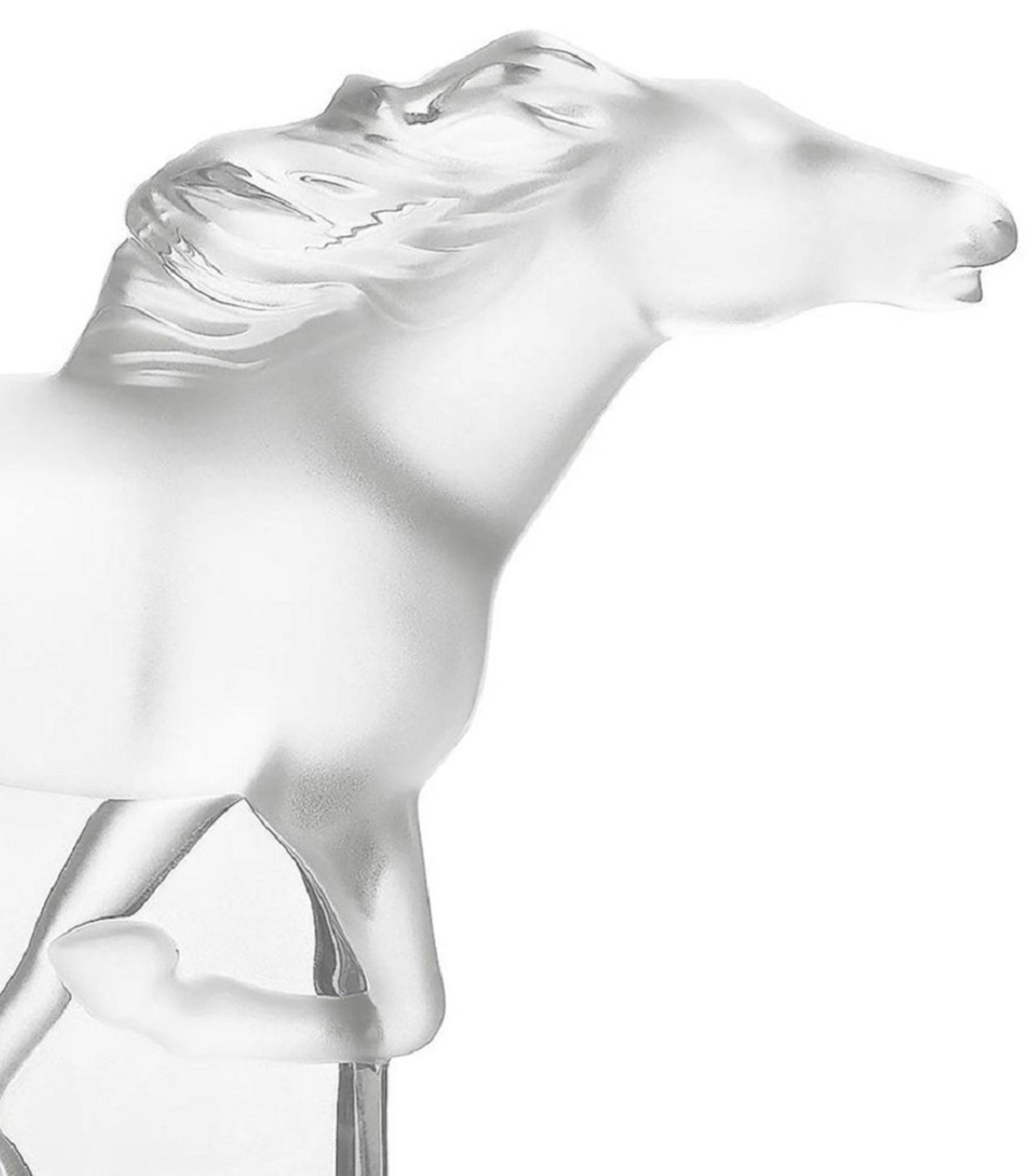 Escultura Caballo Kazajo en cristal