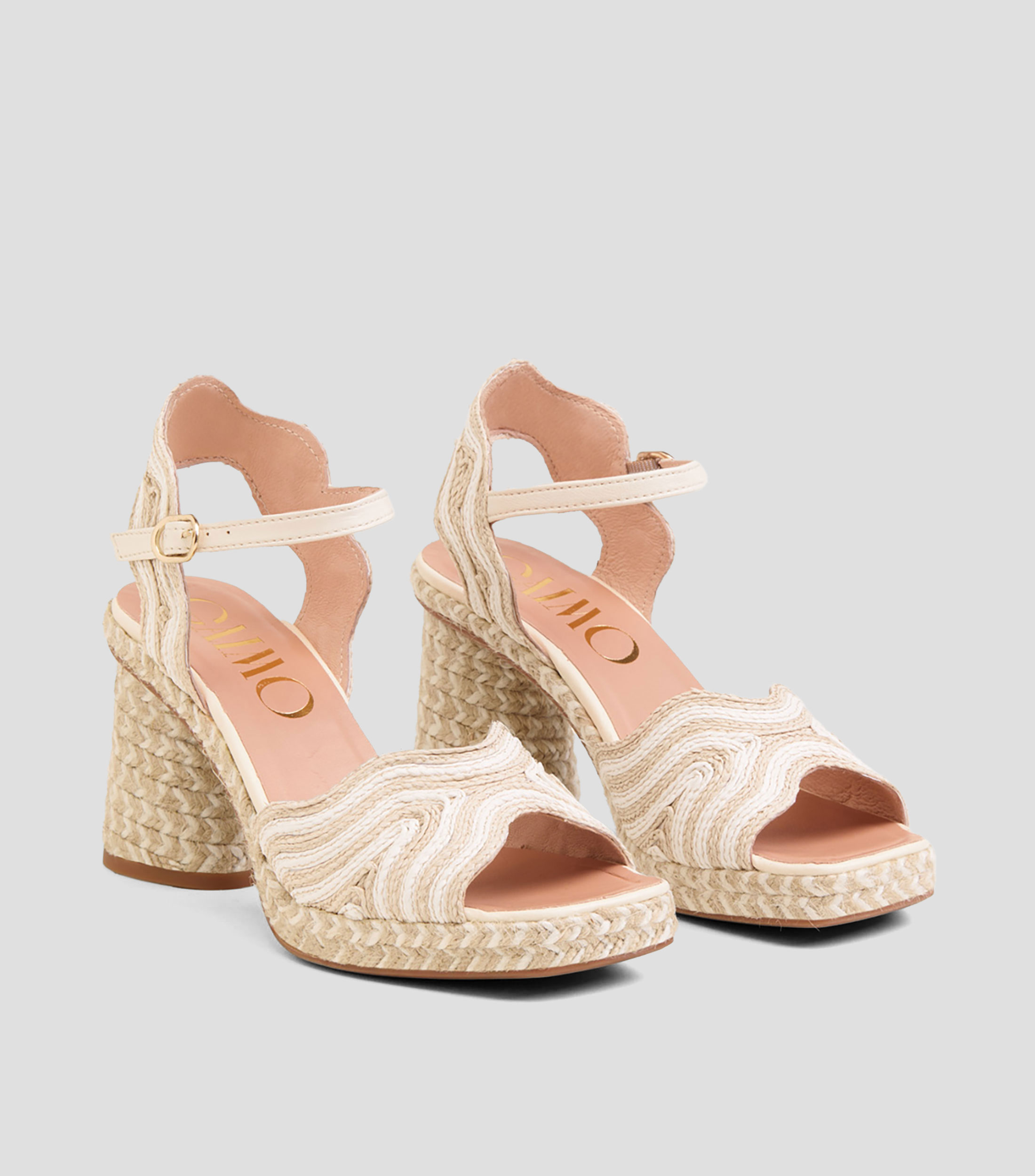 Sandalias con tacón medio cuadrado Mujer