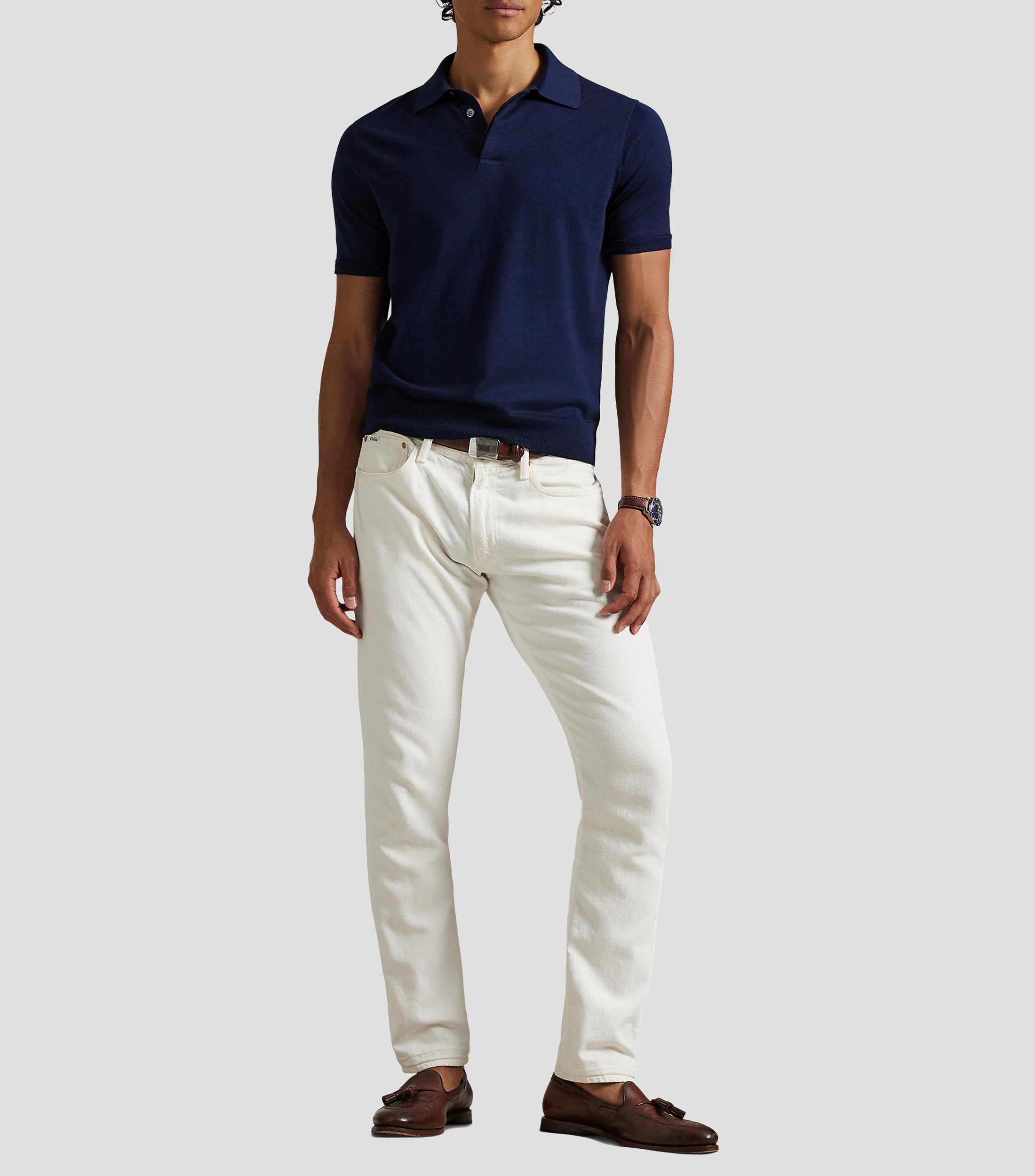 Suéter cuello polo Hombre