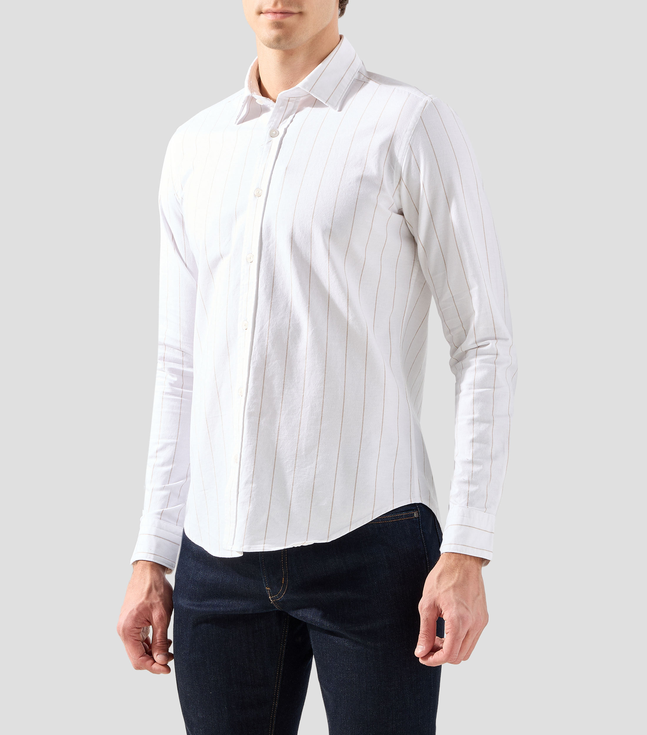Camisa rayas manga larga Hombre