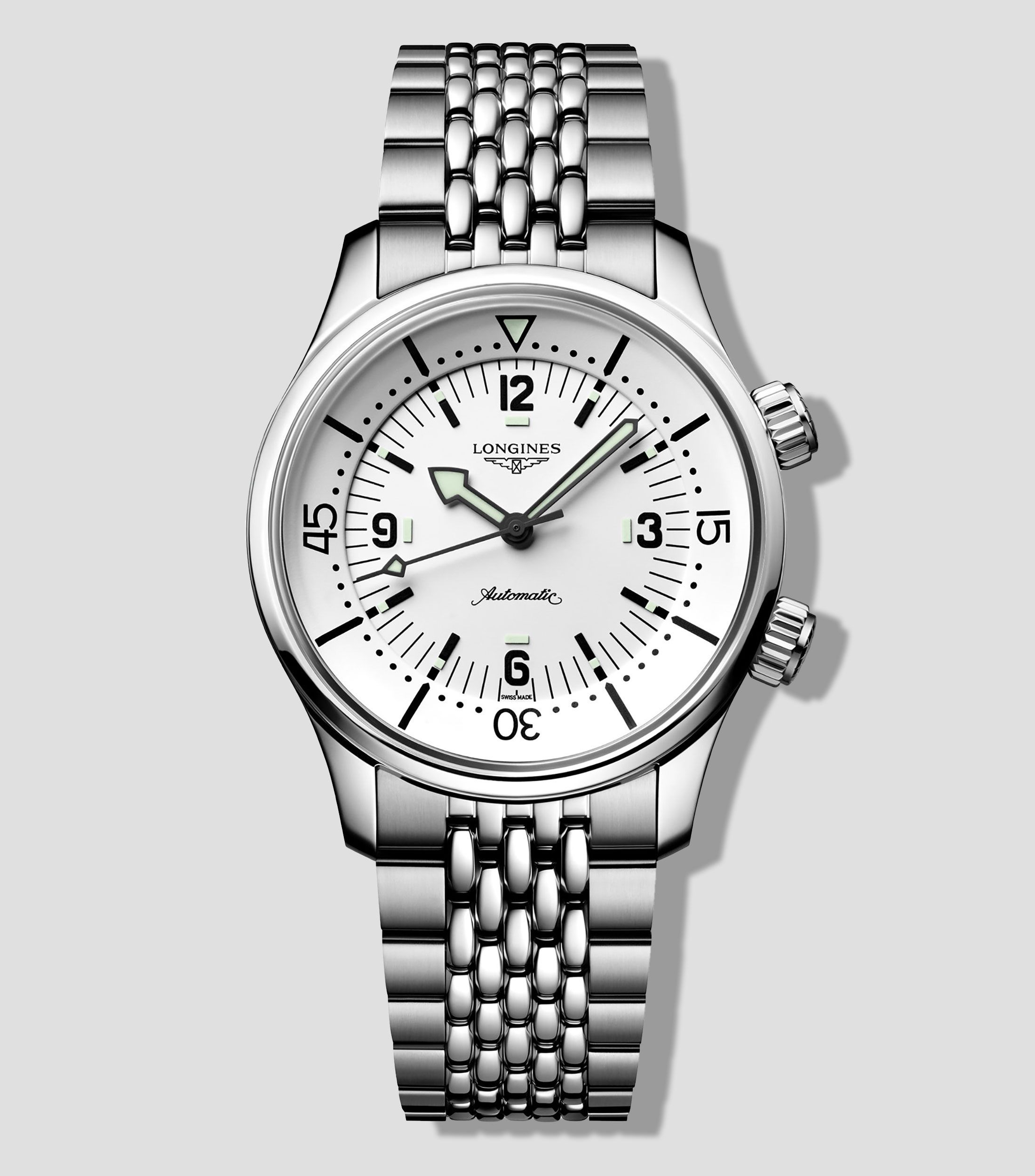 Reloj para hombre Legend Diver deportivo, plateado