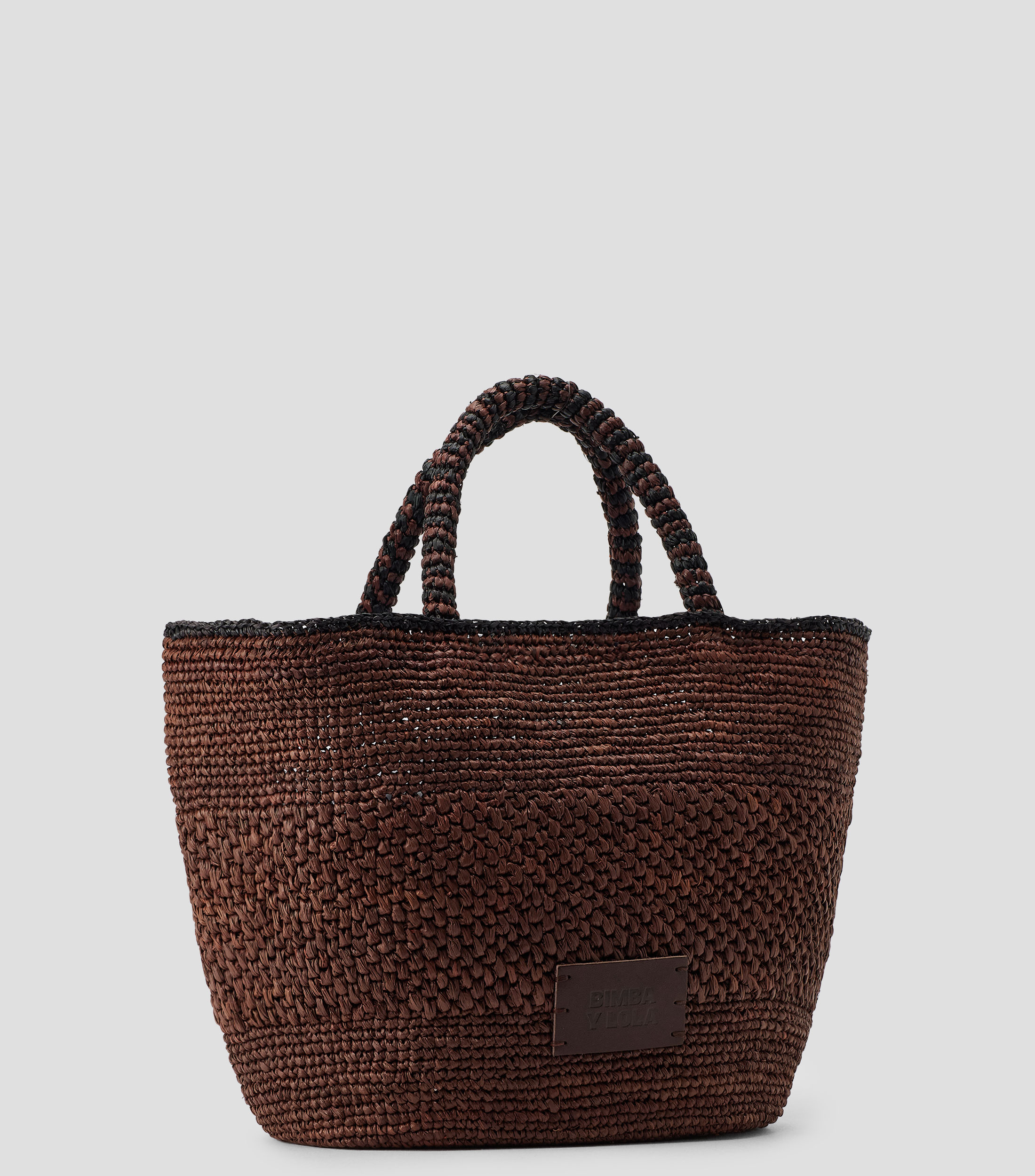 Bolsa tote trenzada sólido Mujer