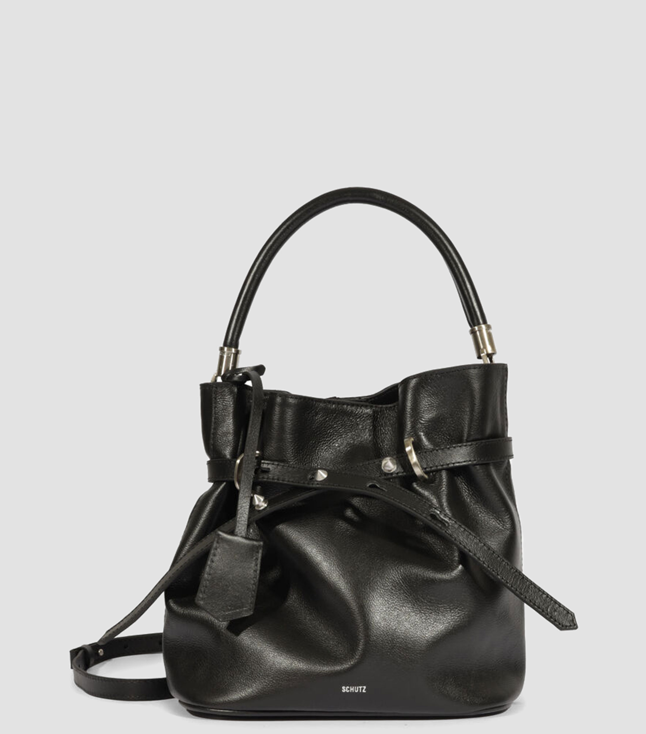 Schutz Bolsa bucket negra en cuero Lorena Mujer |El Palacio de Hierro