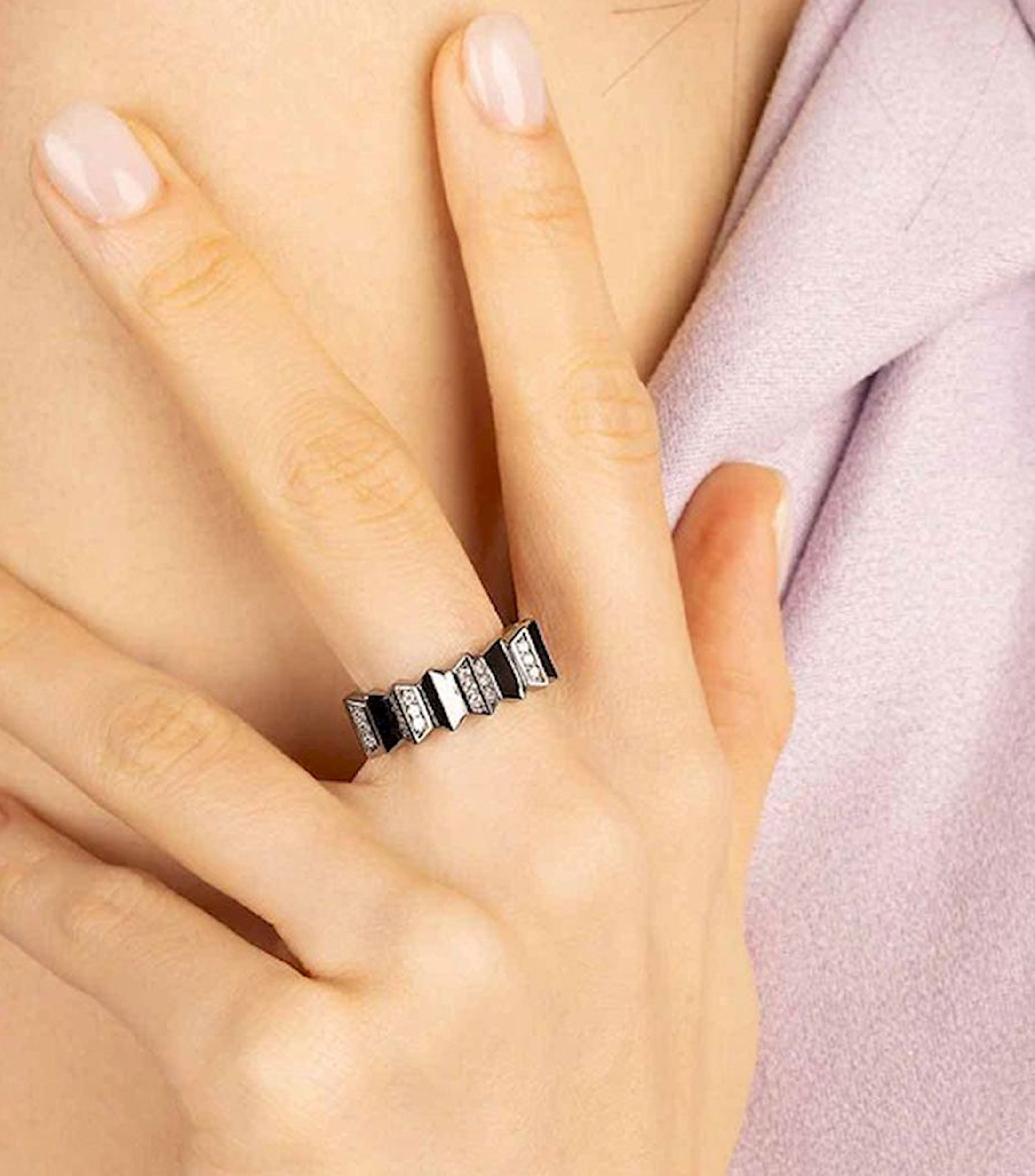Anillo Up And Down con circonita Mujer