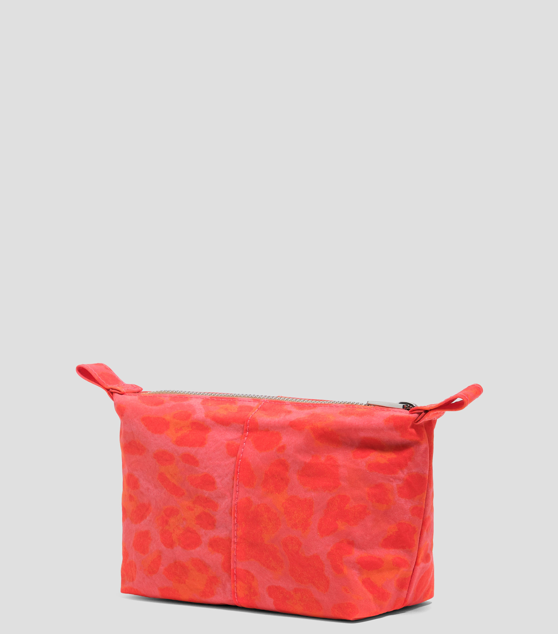 Cosmetiquera trapecio nylon leopardo rosa Mujer