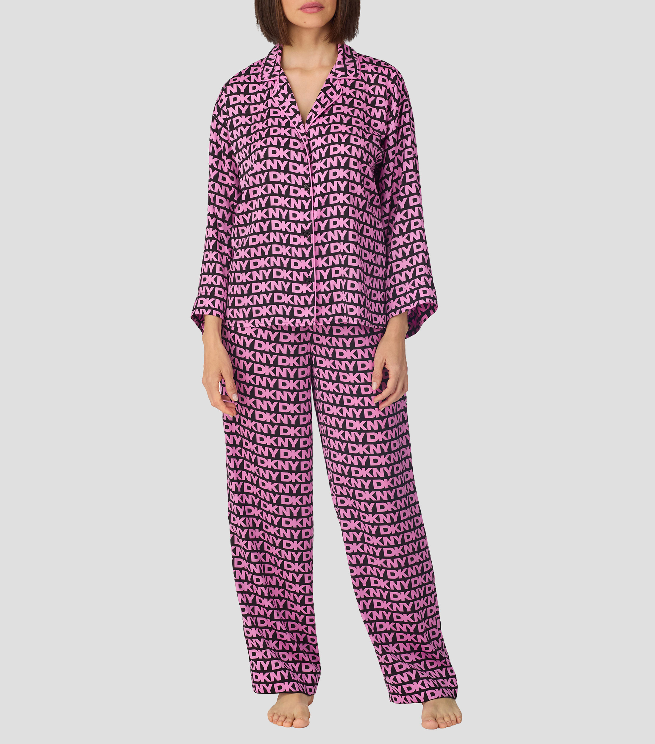 Pijama 2 piezas Notch Collar Mujer