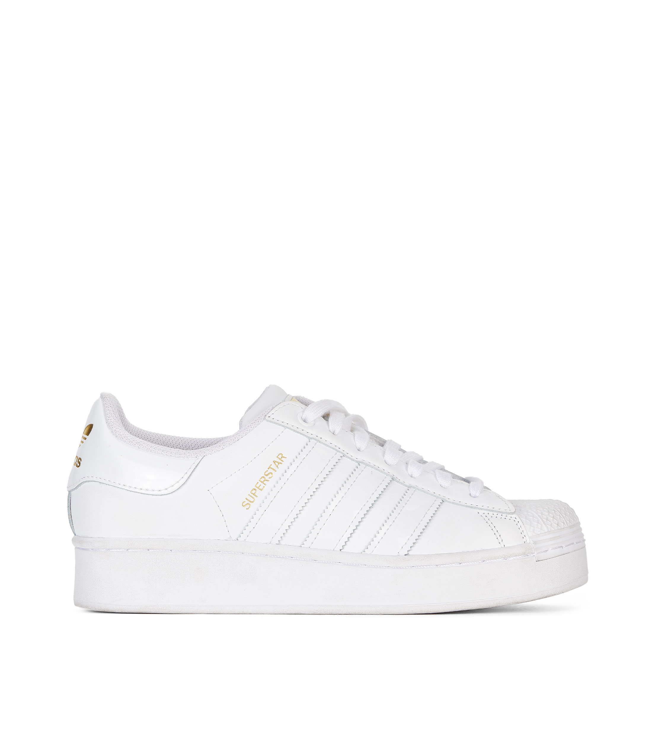 Adidas Tenis casuales de plataforma Superstar Bold en piel blanca Mujer El Palacio de Hierro