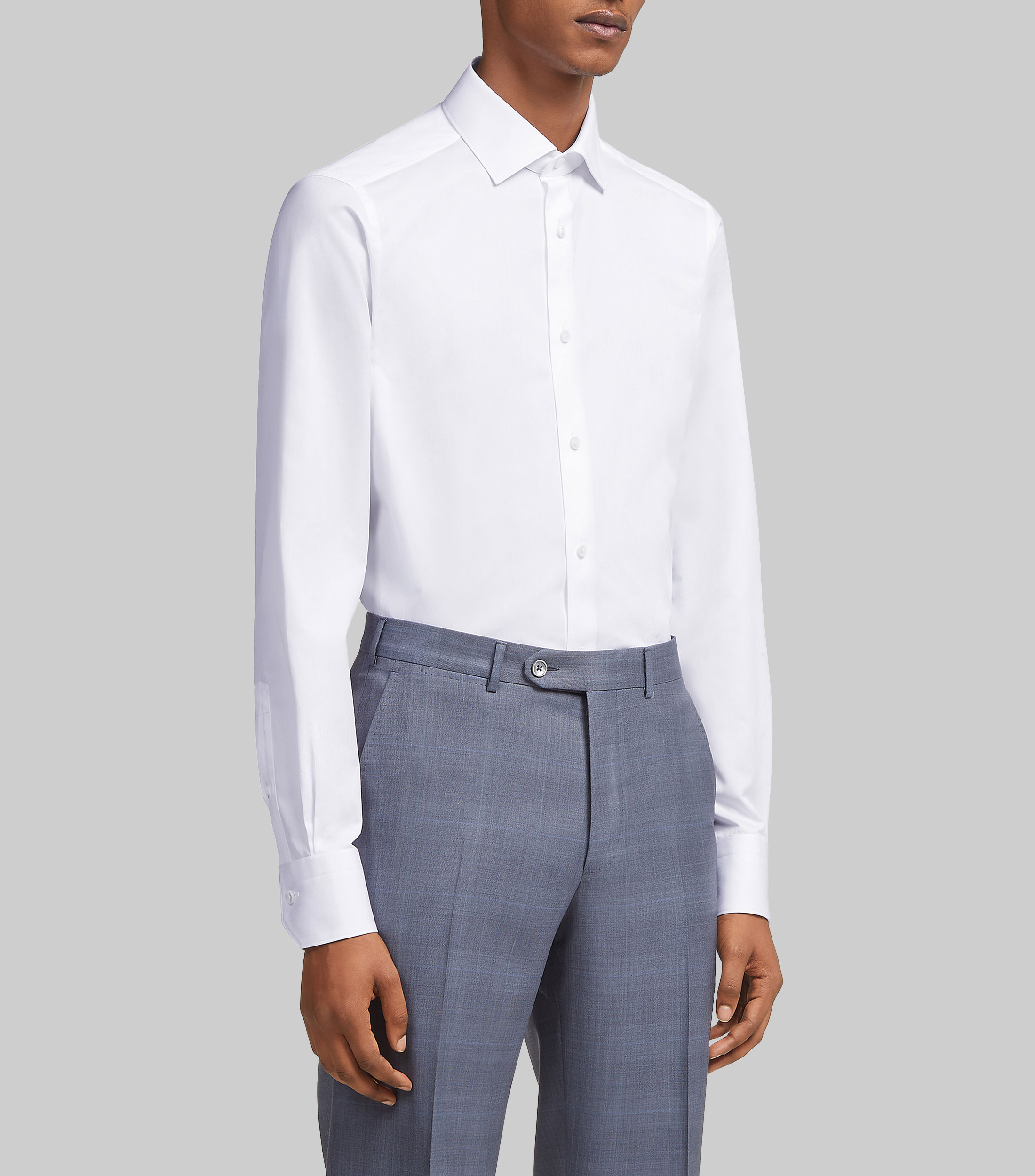 Camisa de vestir a rayas con manga larga Hombre