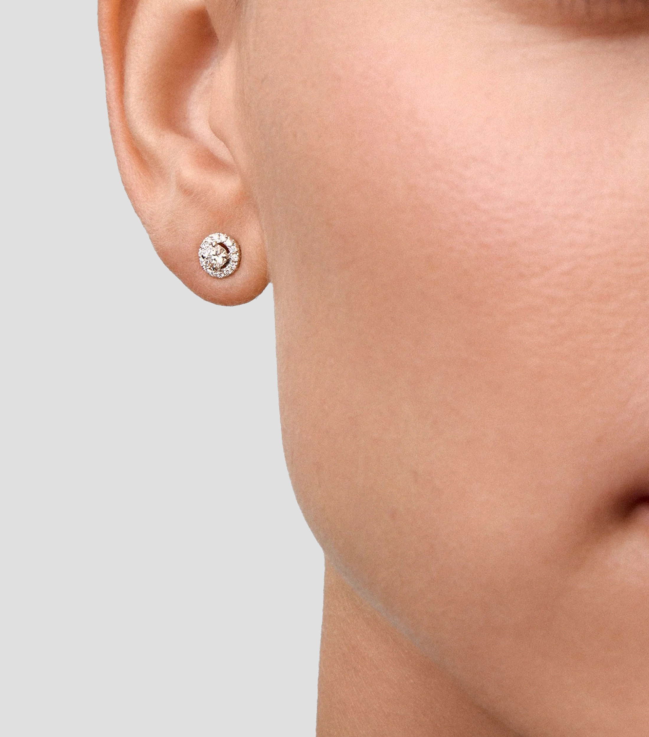 Aretes en oro blanco 18 Kts Mujer