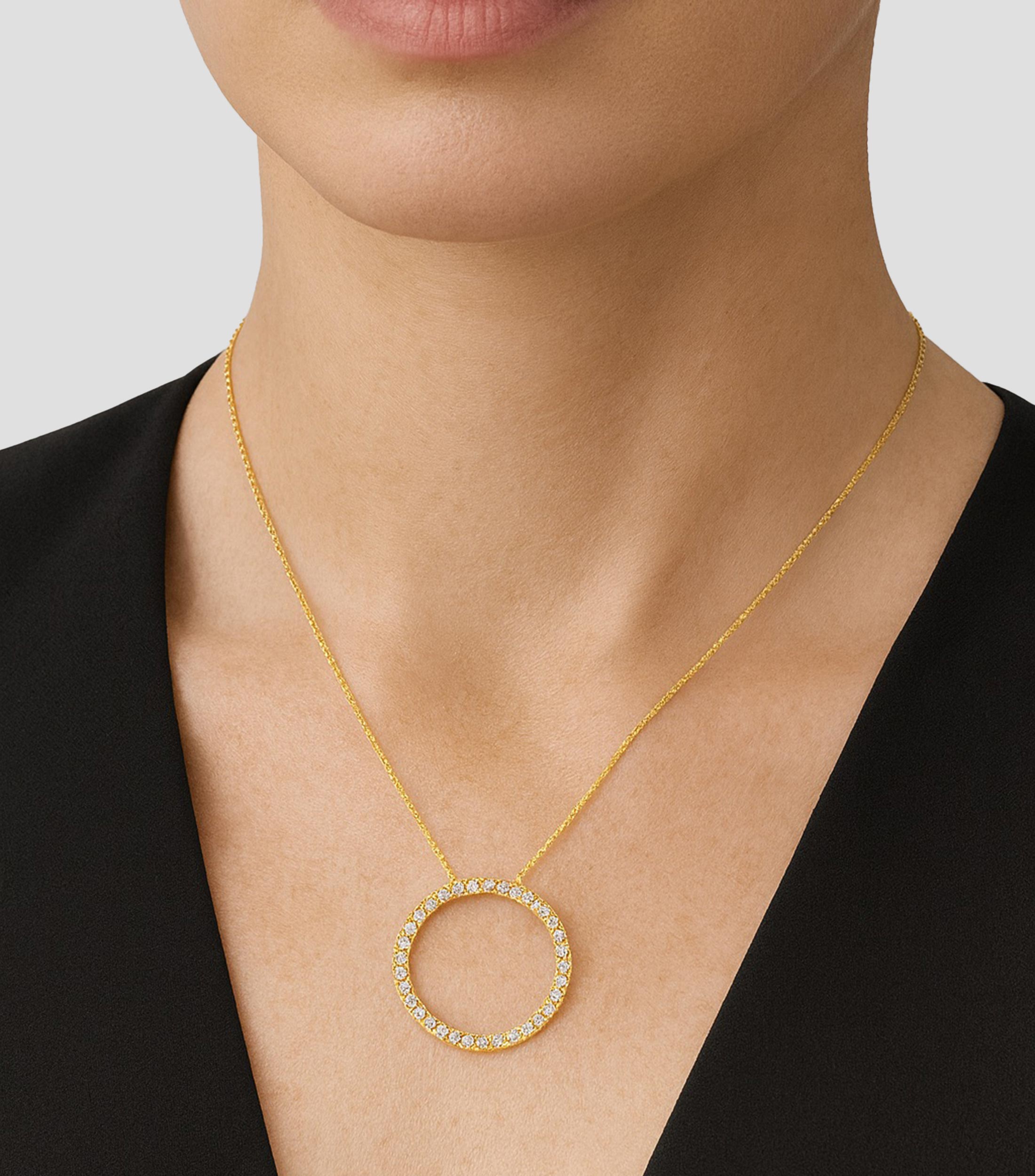 Collar oro amarillo 18 Kilates Circle of Life Mujer