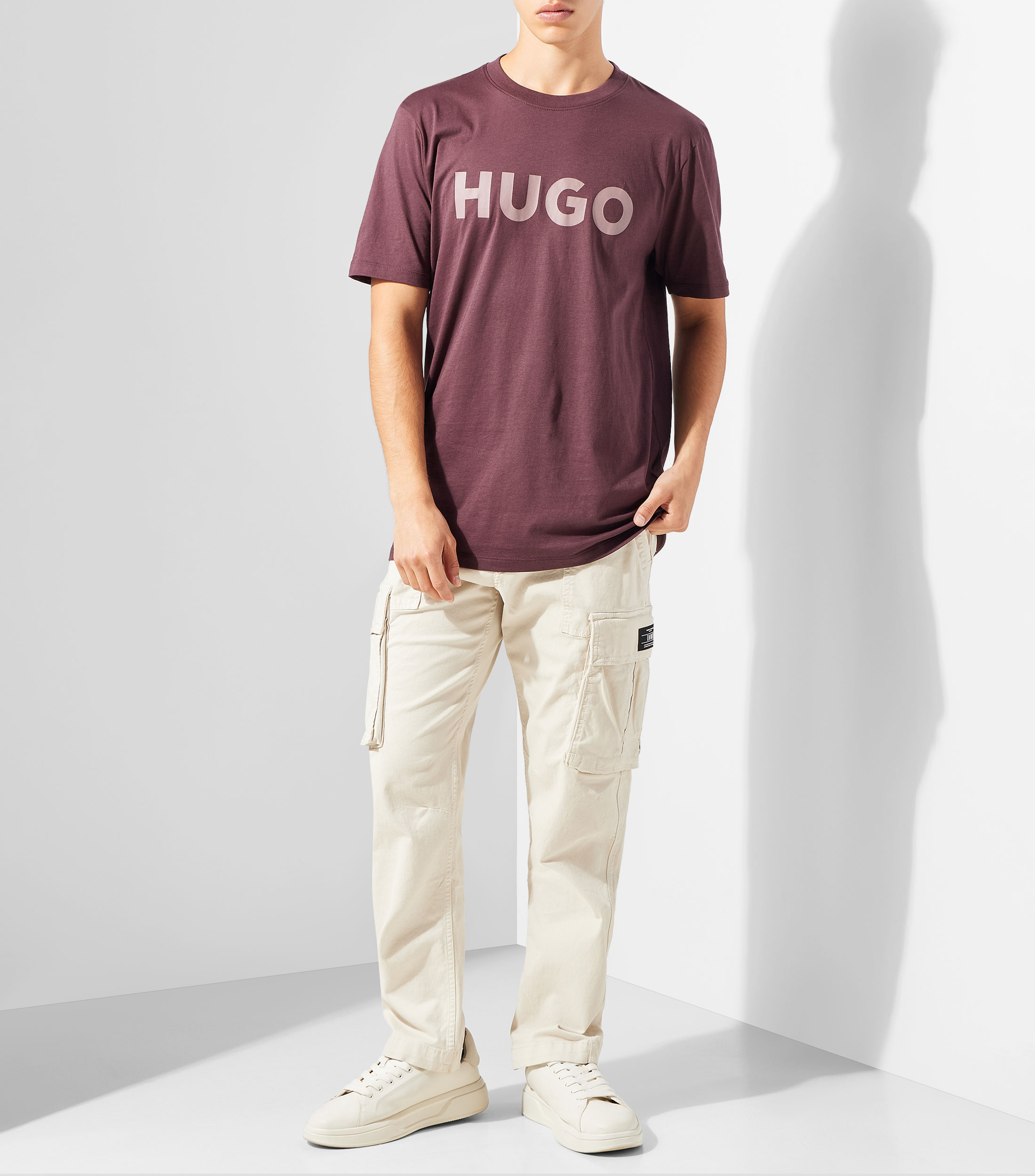 Playera cuello redondo manga corta estampada Hombre