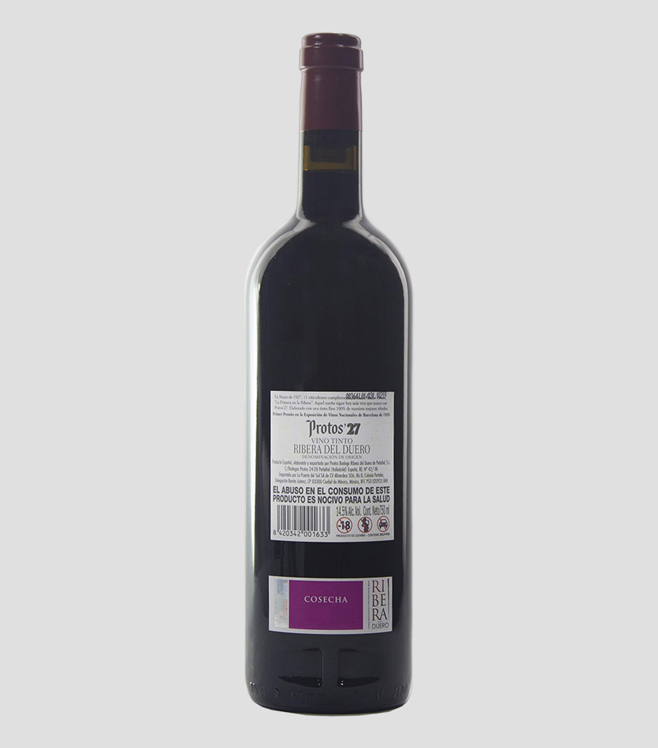 Vino Tinto Tempranillo, 750 ml