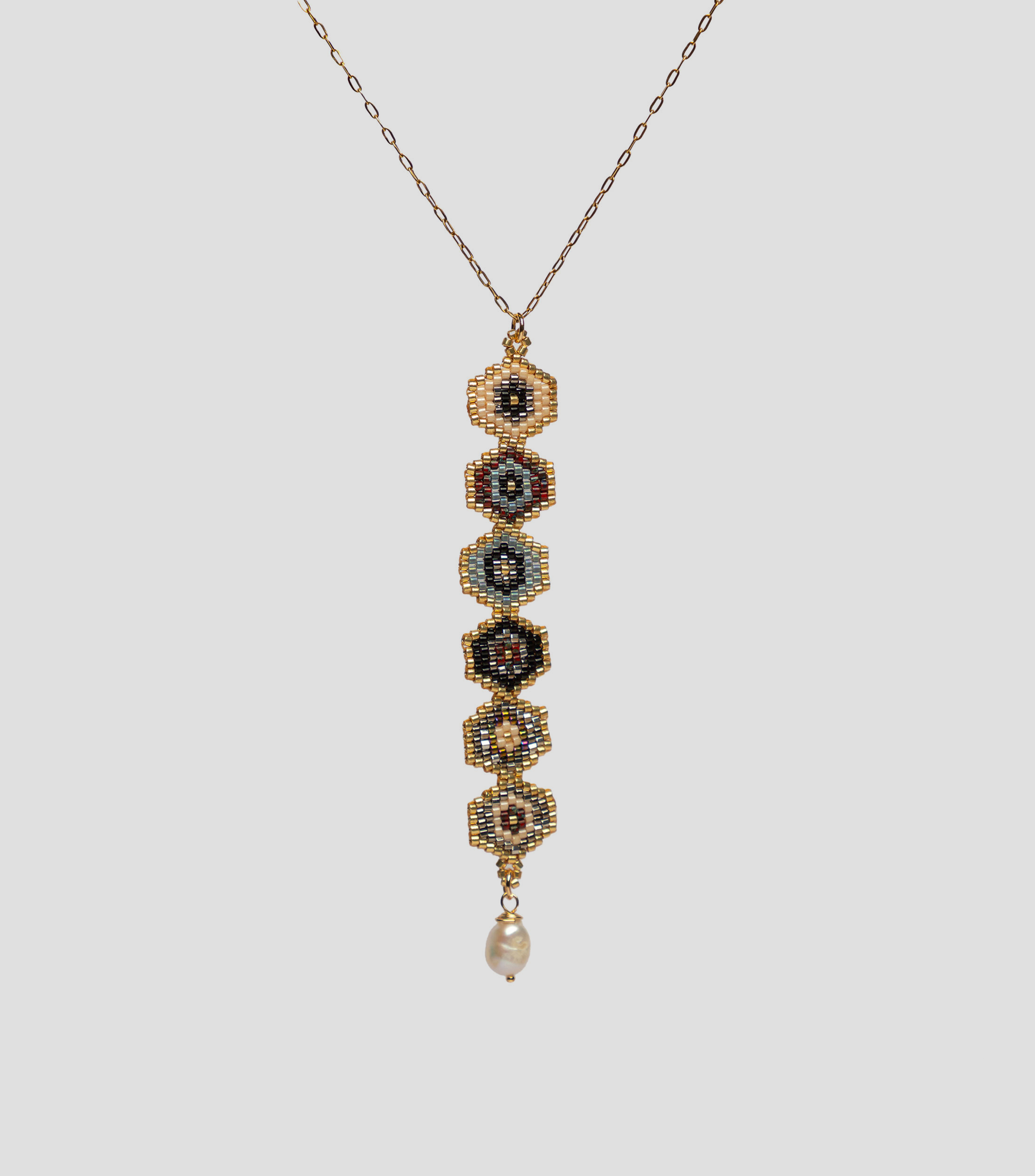 Collar Chakras Hexágono Mujer