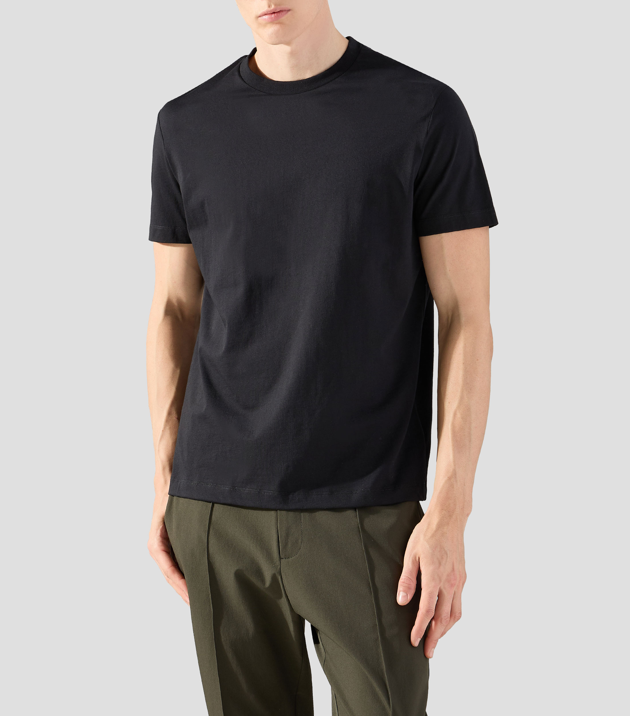 Playera cuello redondo manga corta lisa Hombre