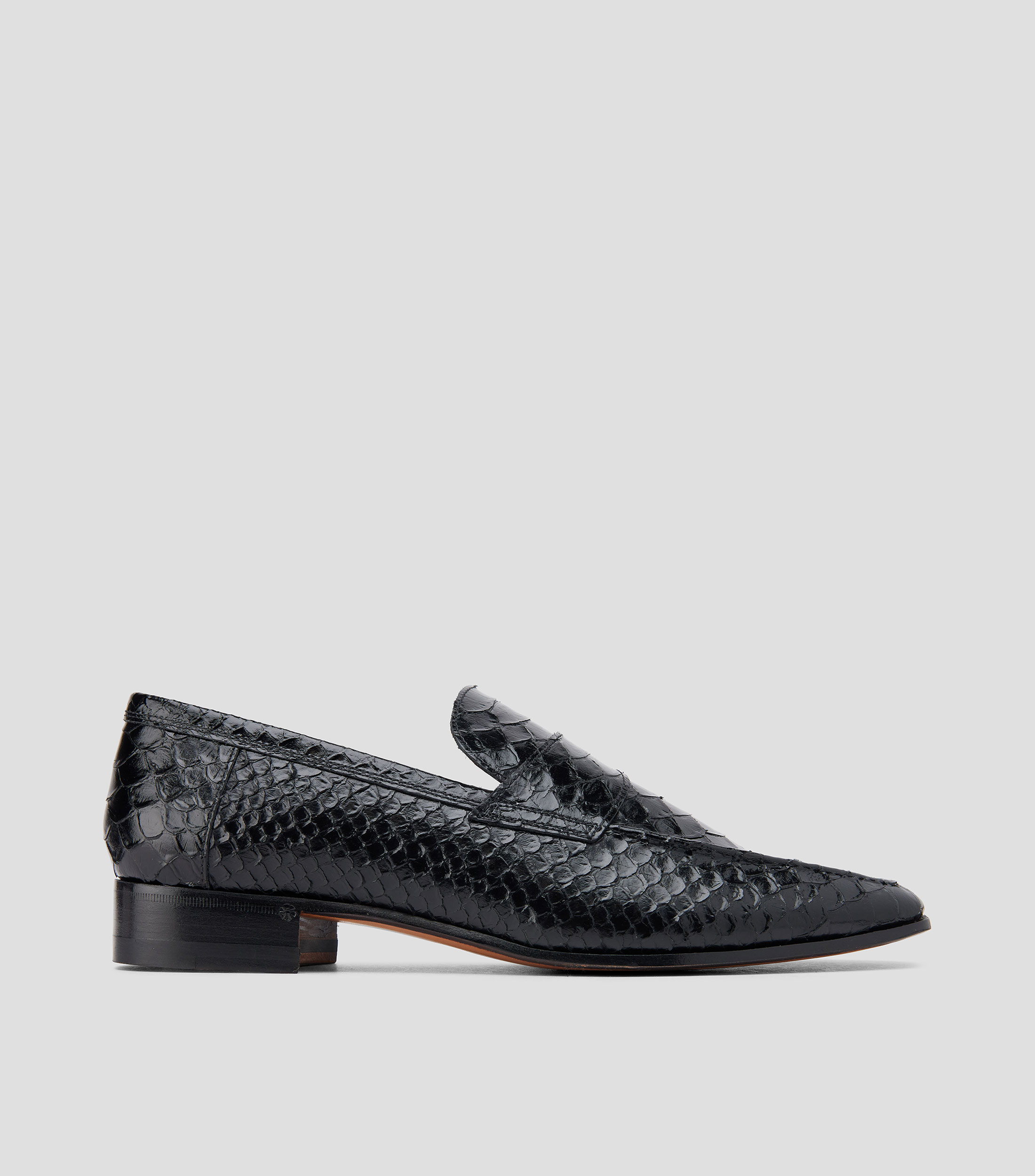 Mocasines Alain en piel con animalskin Mujer