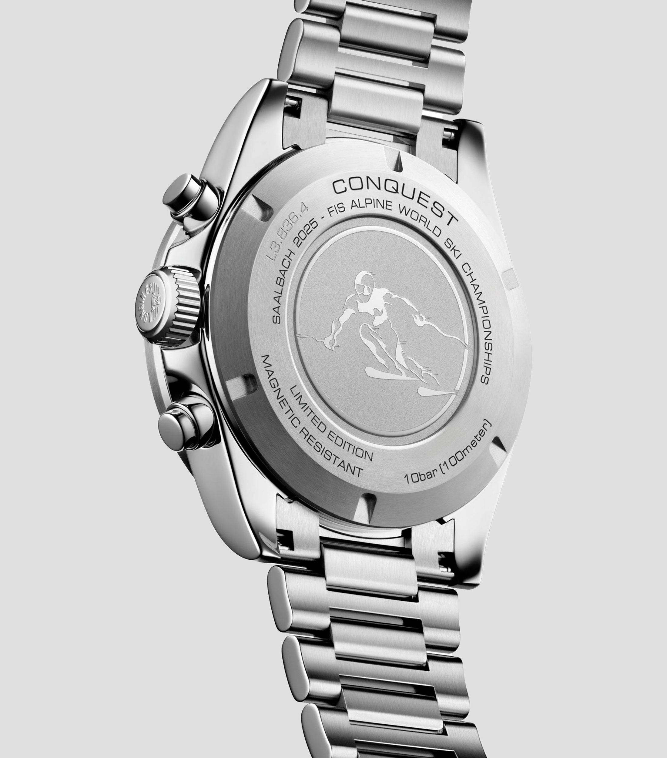 Reloj para hombre Conquest casual, plateado