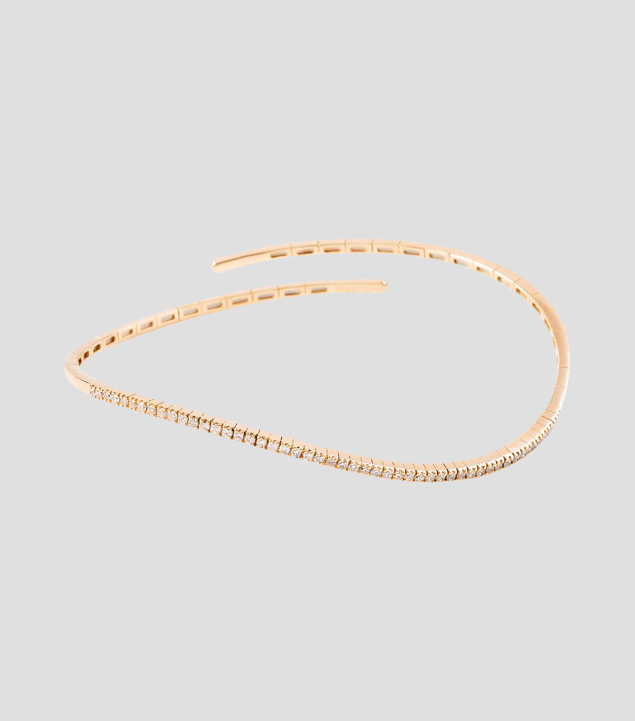 Pulsera en oro amarillo 18 kilates con diamantes Mujer