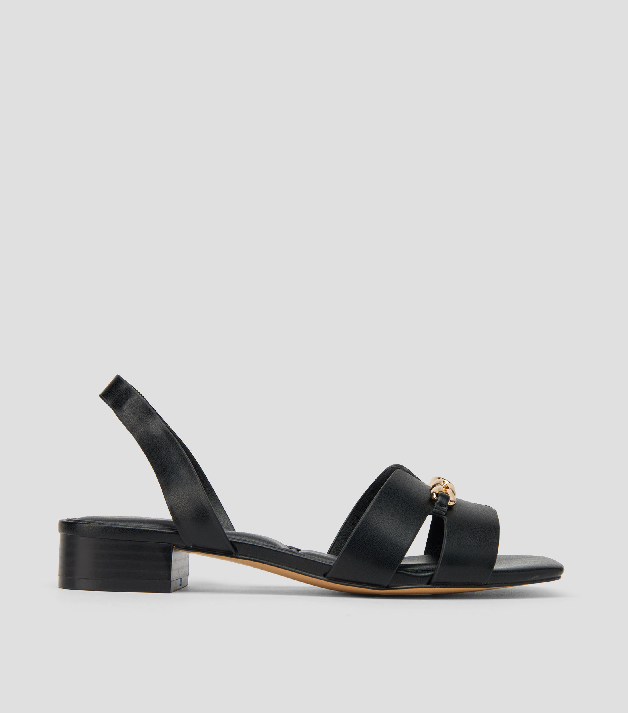 Sandalias con tacón bajo cuadrado Mujer