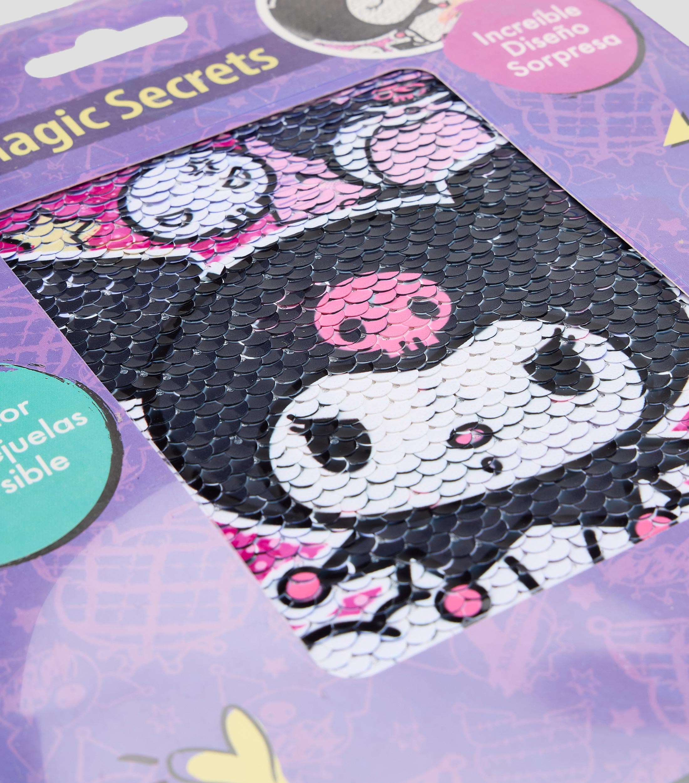 Diario con lentejuelas reversible y accesorios Kuromi