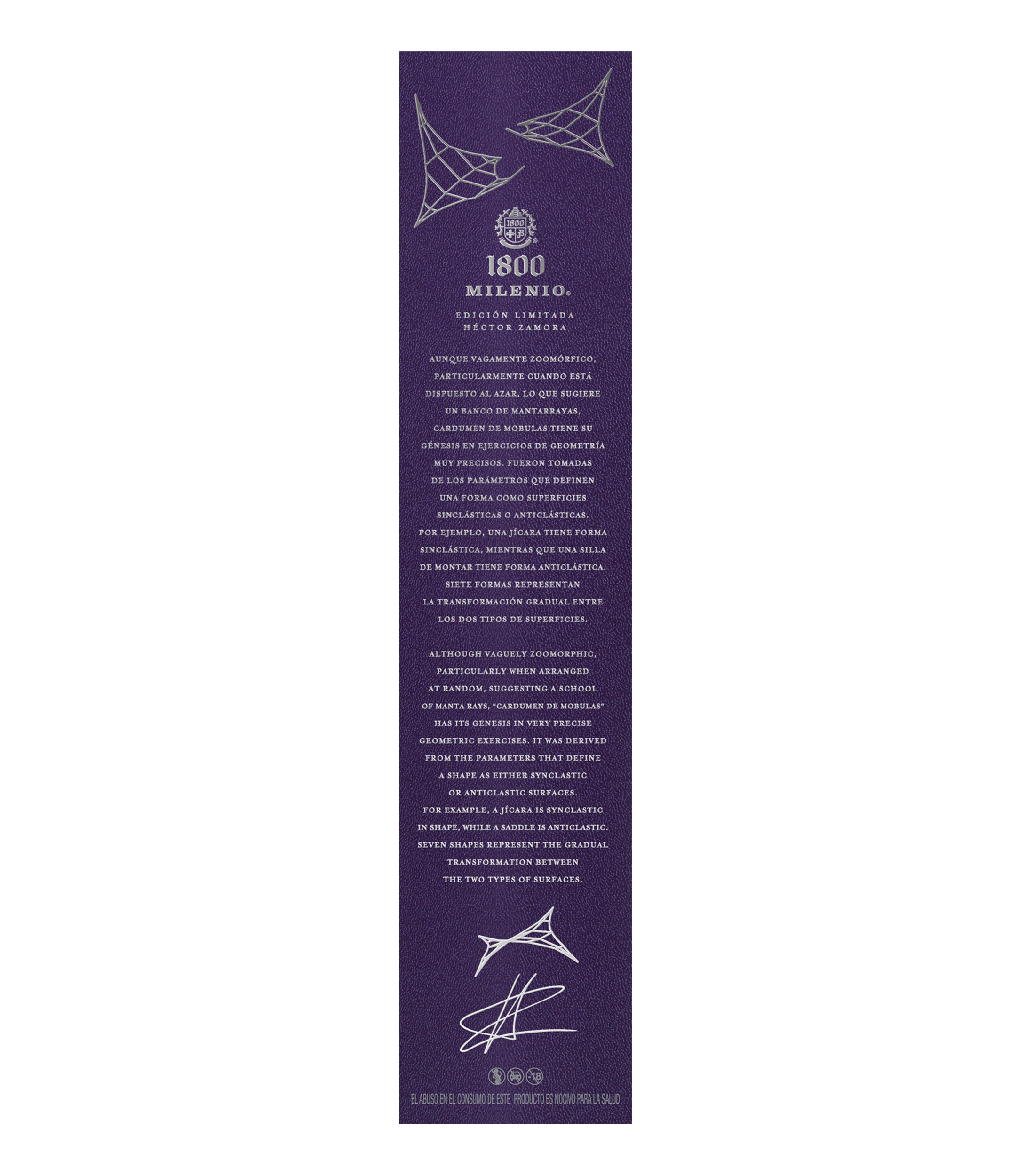 Tequila Extra Anejo Milenio Edicion Hector Zamora, 700 ml