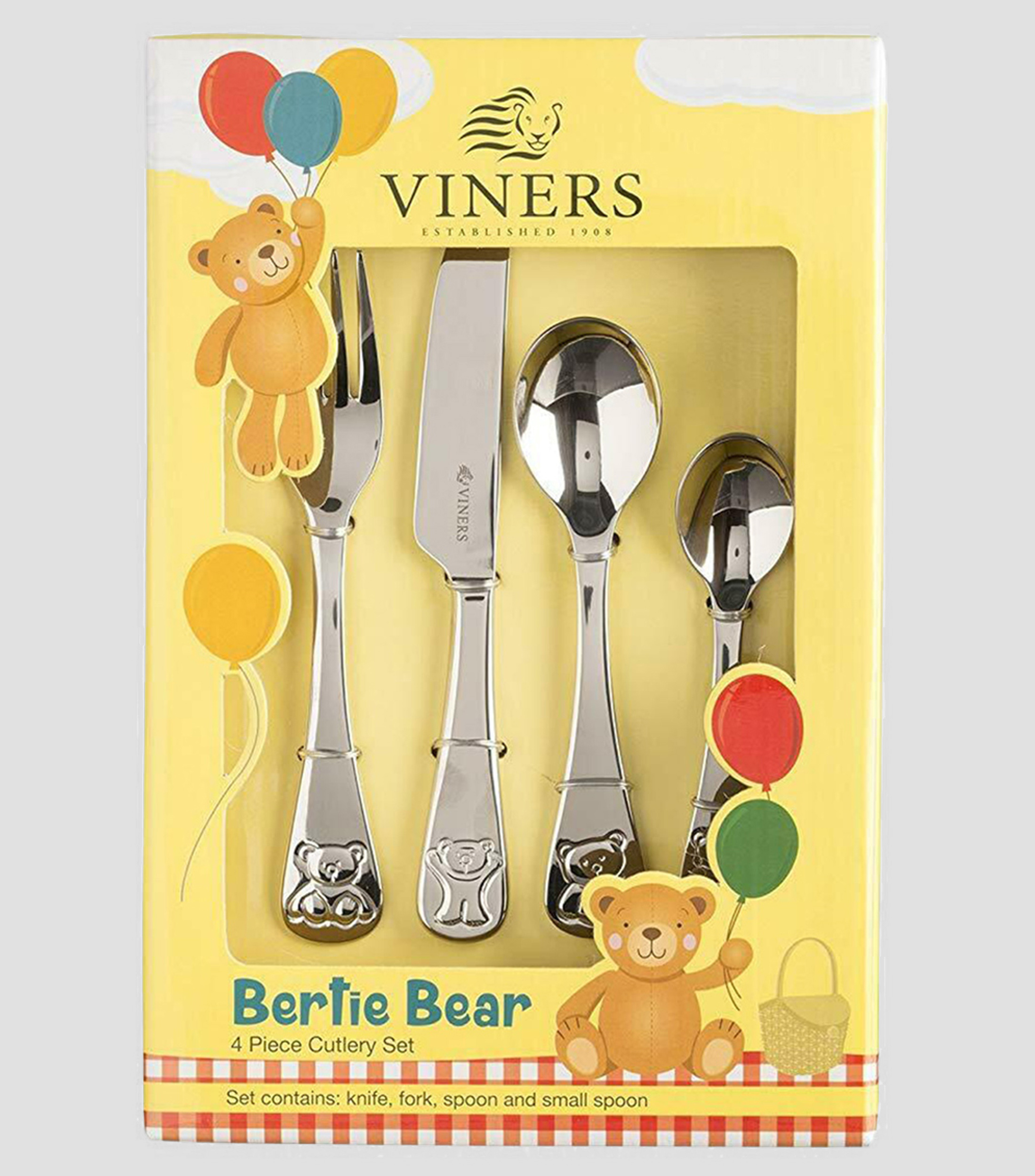 Set de Cubiertos para Bebé 4 Piezas Bertie Bear