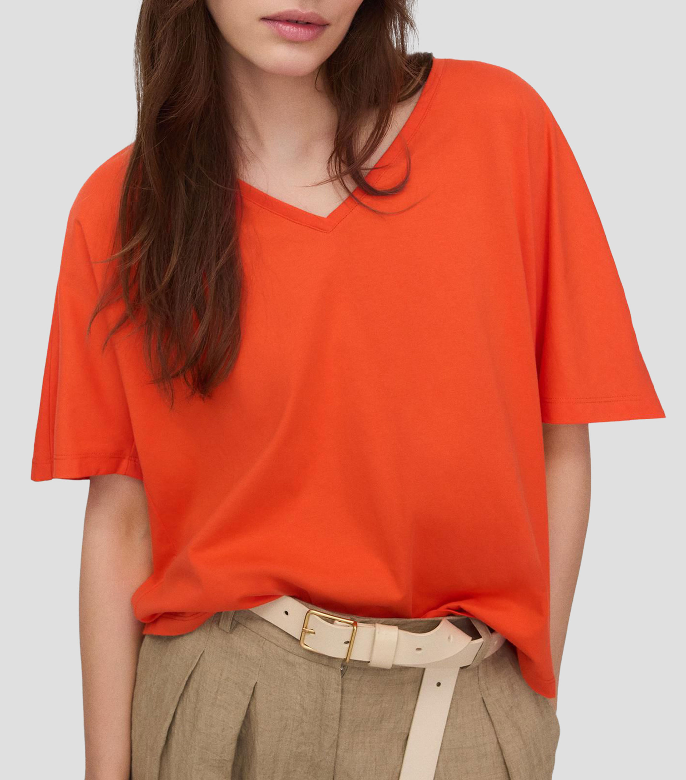 Blusa lisa con manga corta PYRATEX Mujer