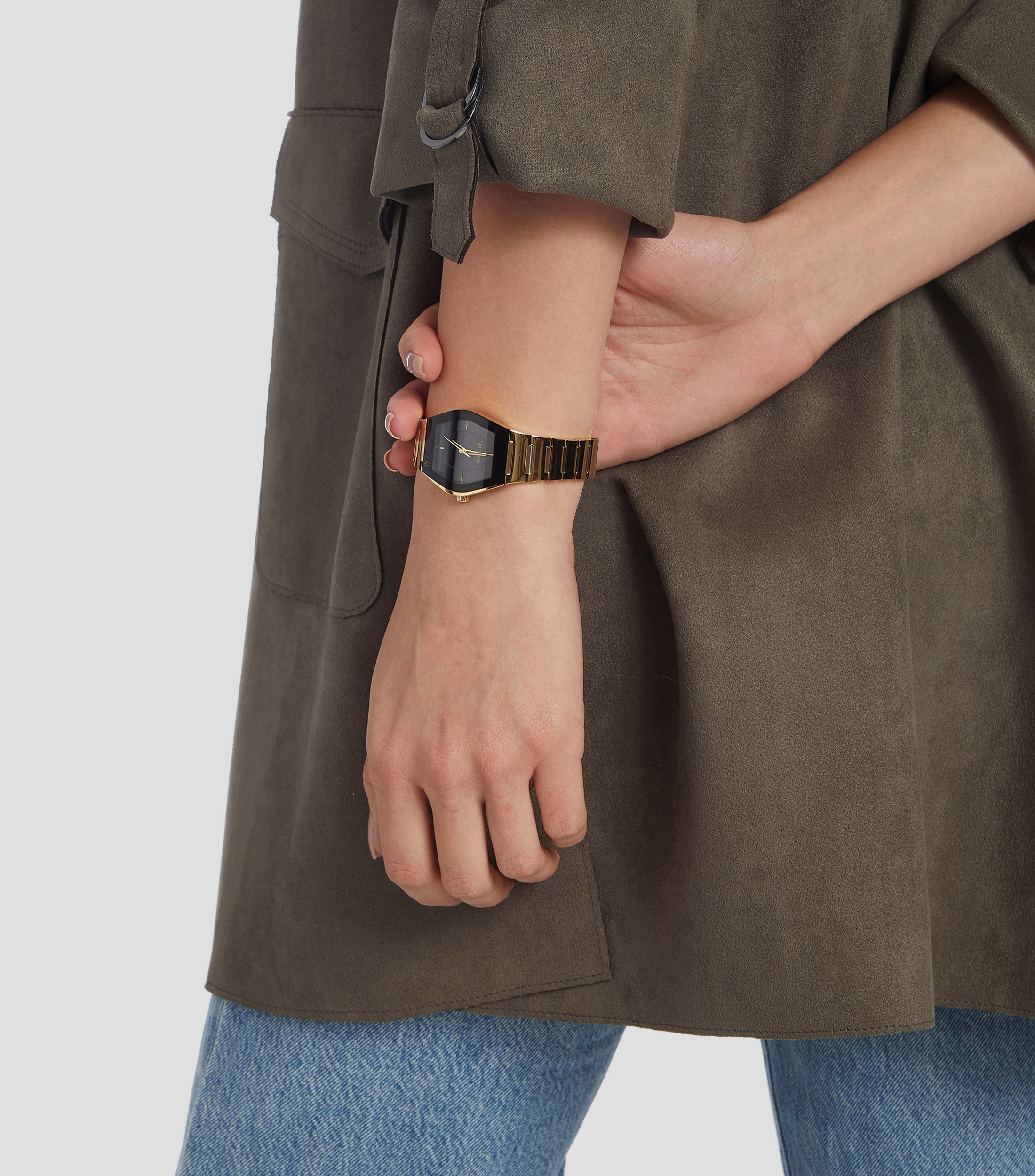 Reloj para Mujer Futuro Mujer de Vestir, Dorado y Negro