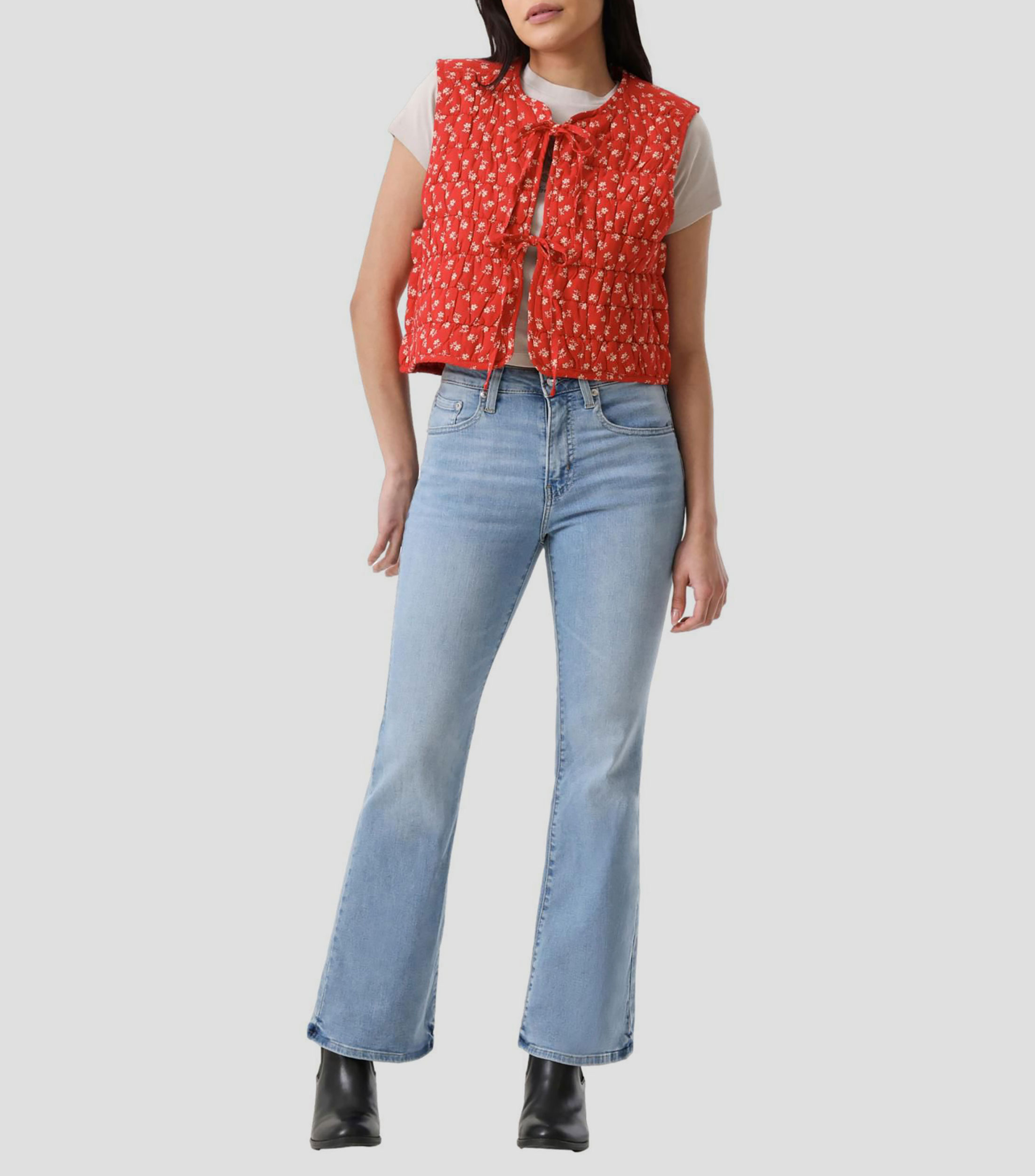 Chaleco acolchado estampado Mujer