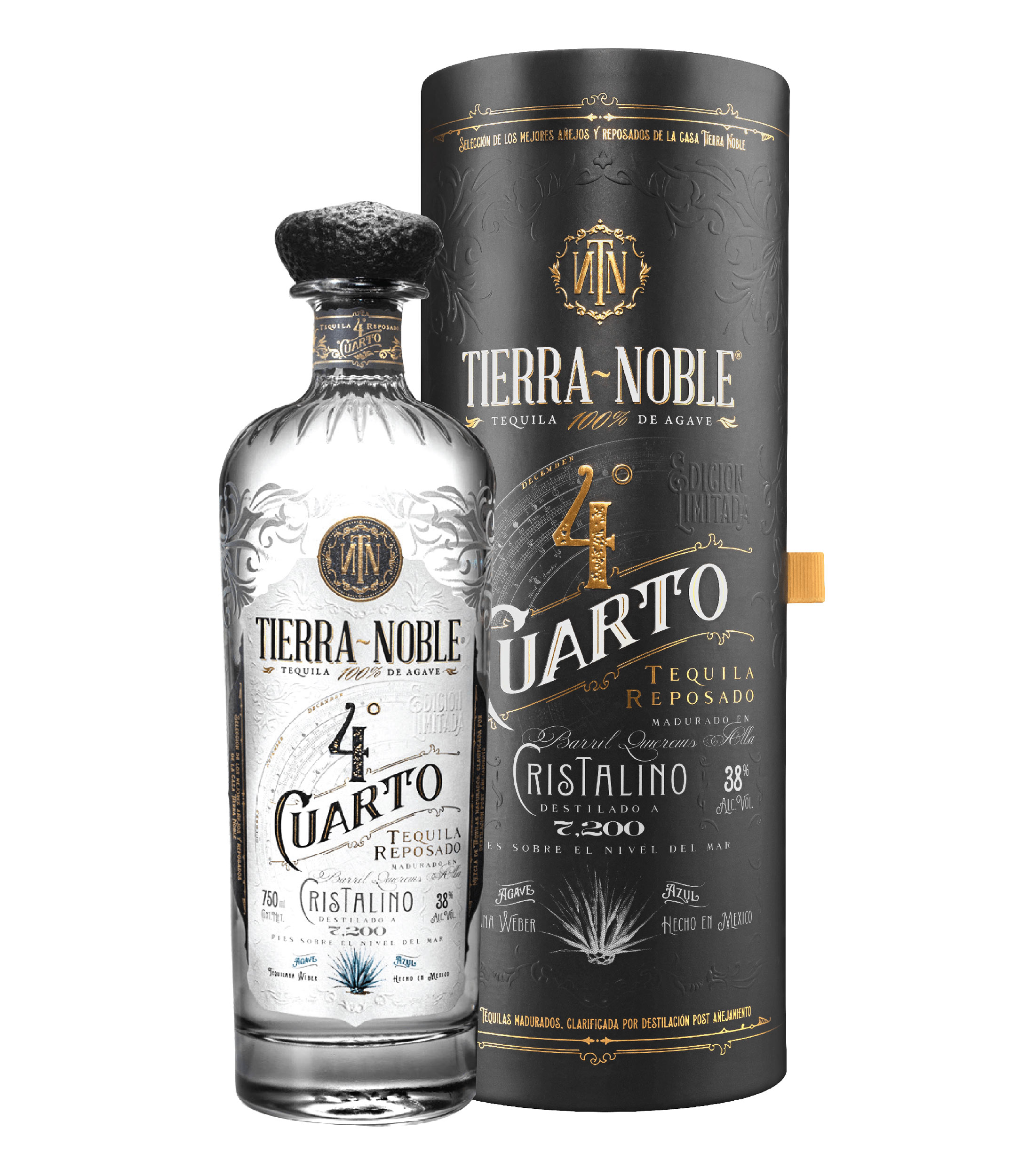 Tierra Noble Tequila Cristalino Reposado Tierra Noble Cuarto, 750 ml