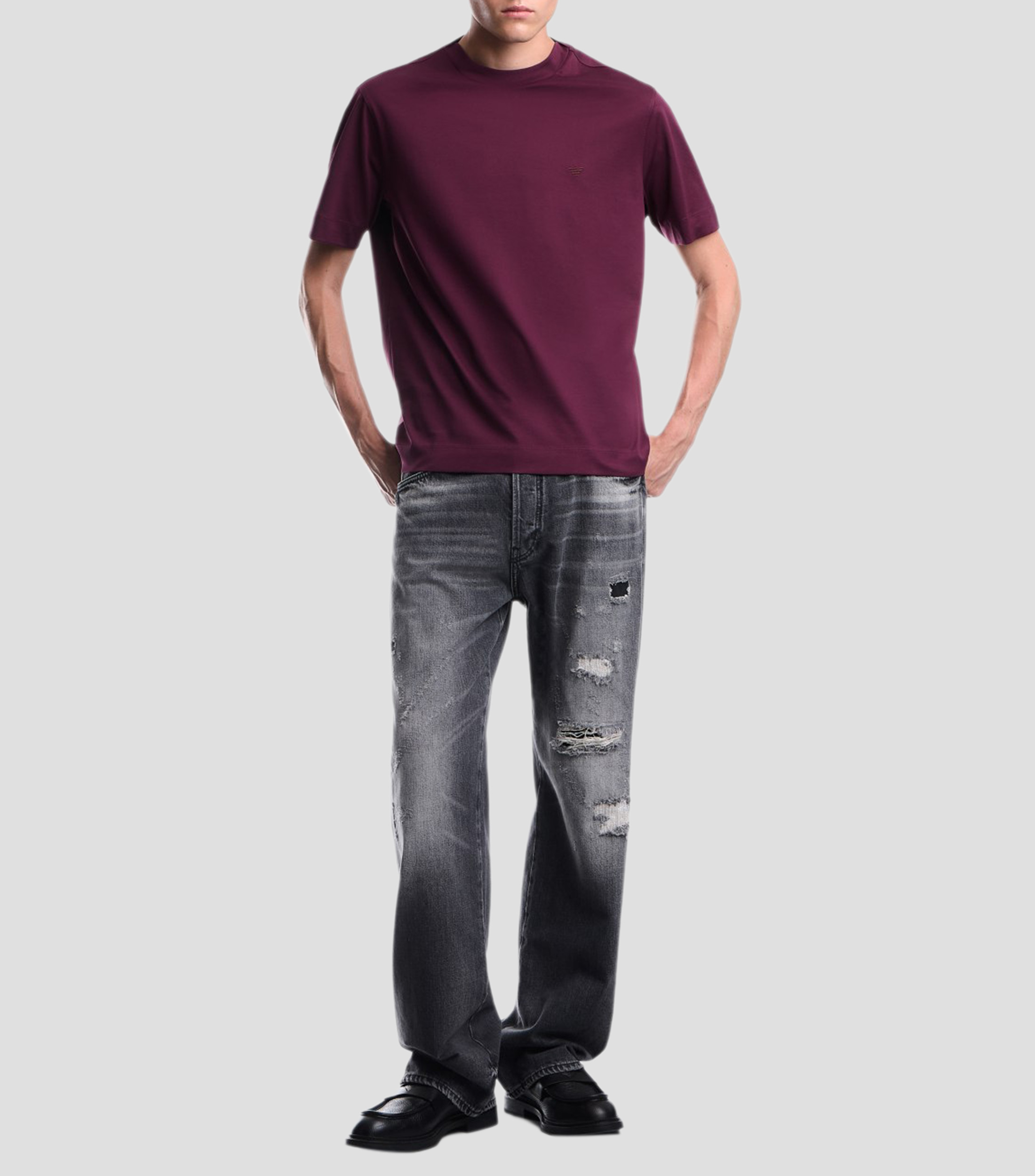 Playera cuello redondo manga corta lisa Hombre