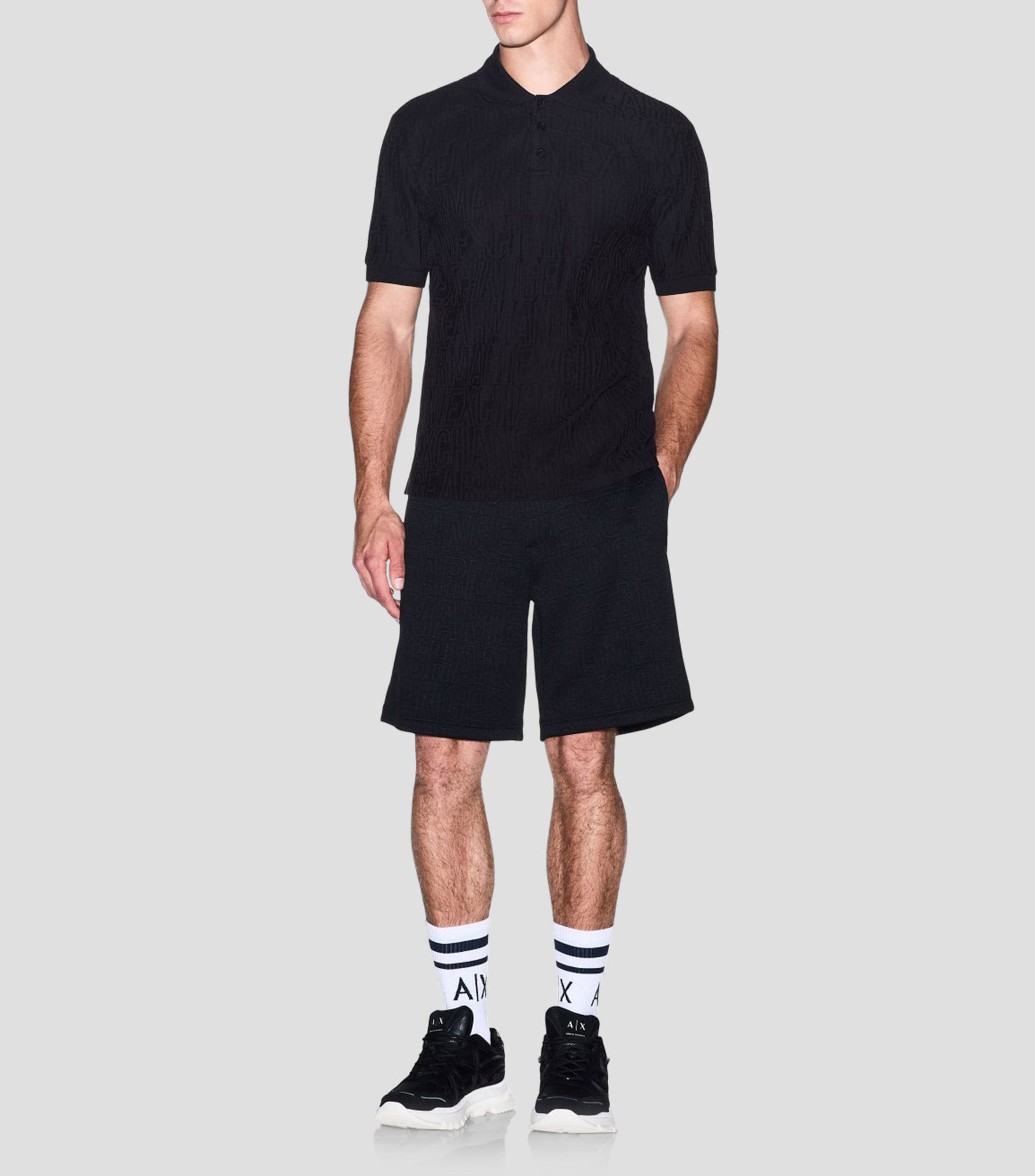 Playera tipo polo manga corta sólida Hombre